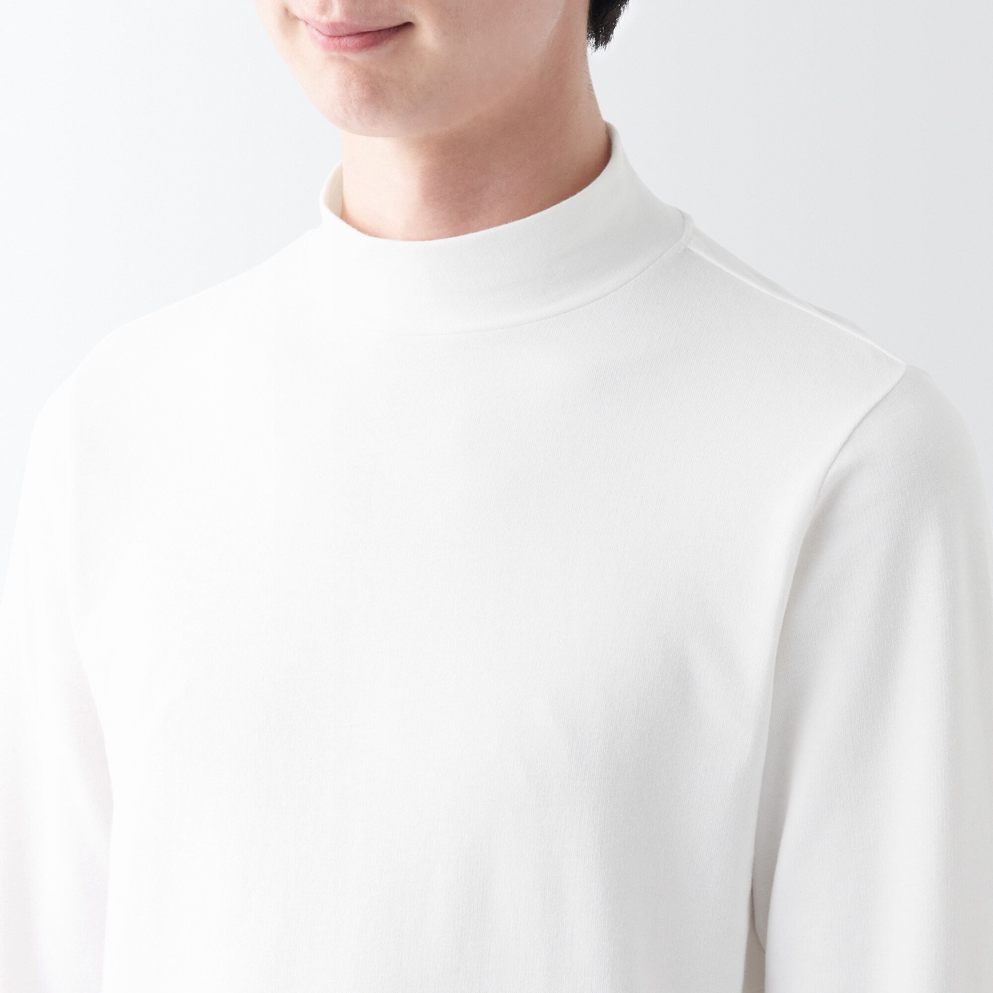 あったか綿　厚手　ハイネック長袖Ｔシャツ