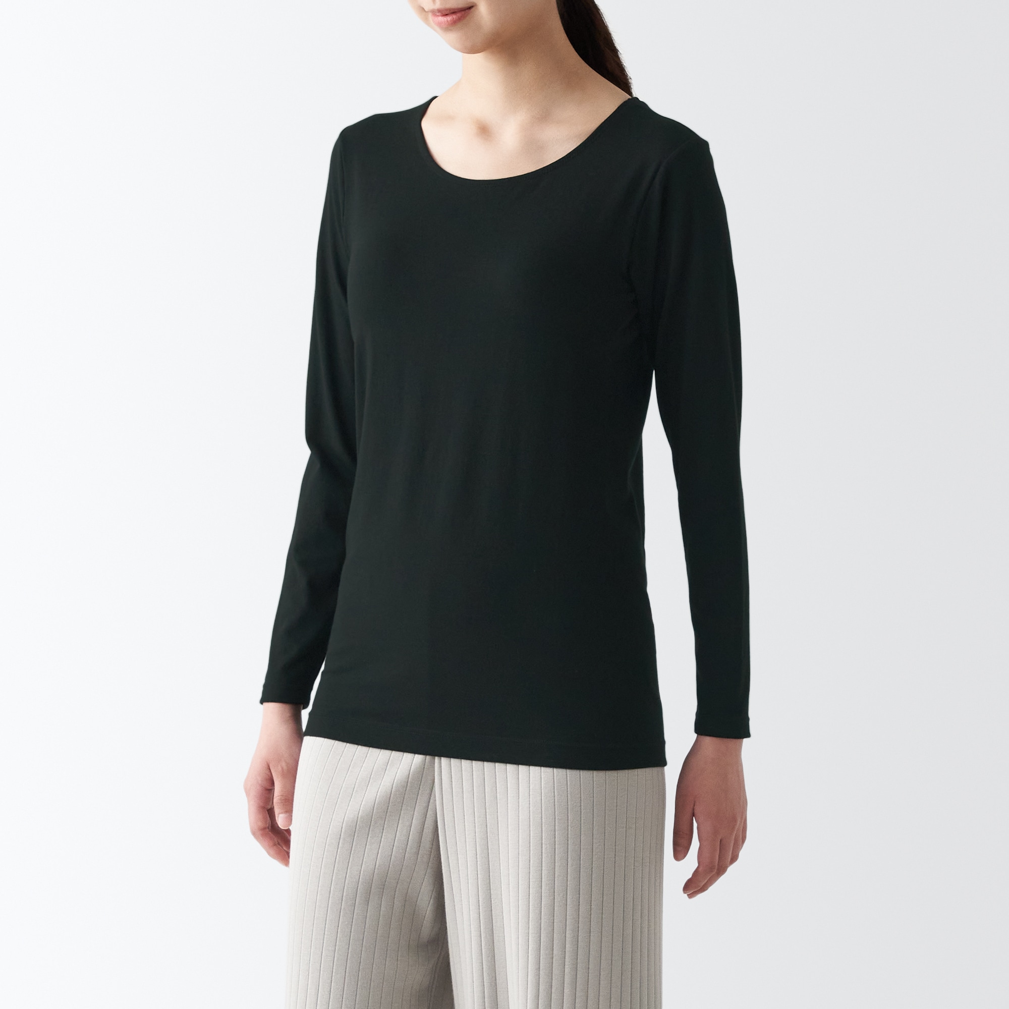 あったか綿　ブラ長袖Ｔシャツ