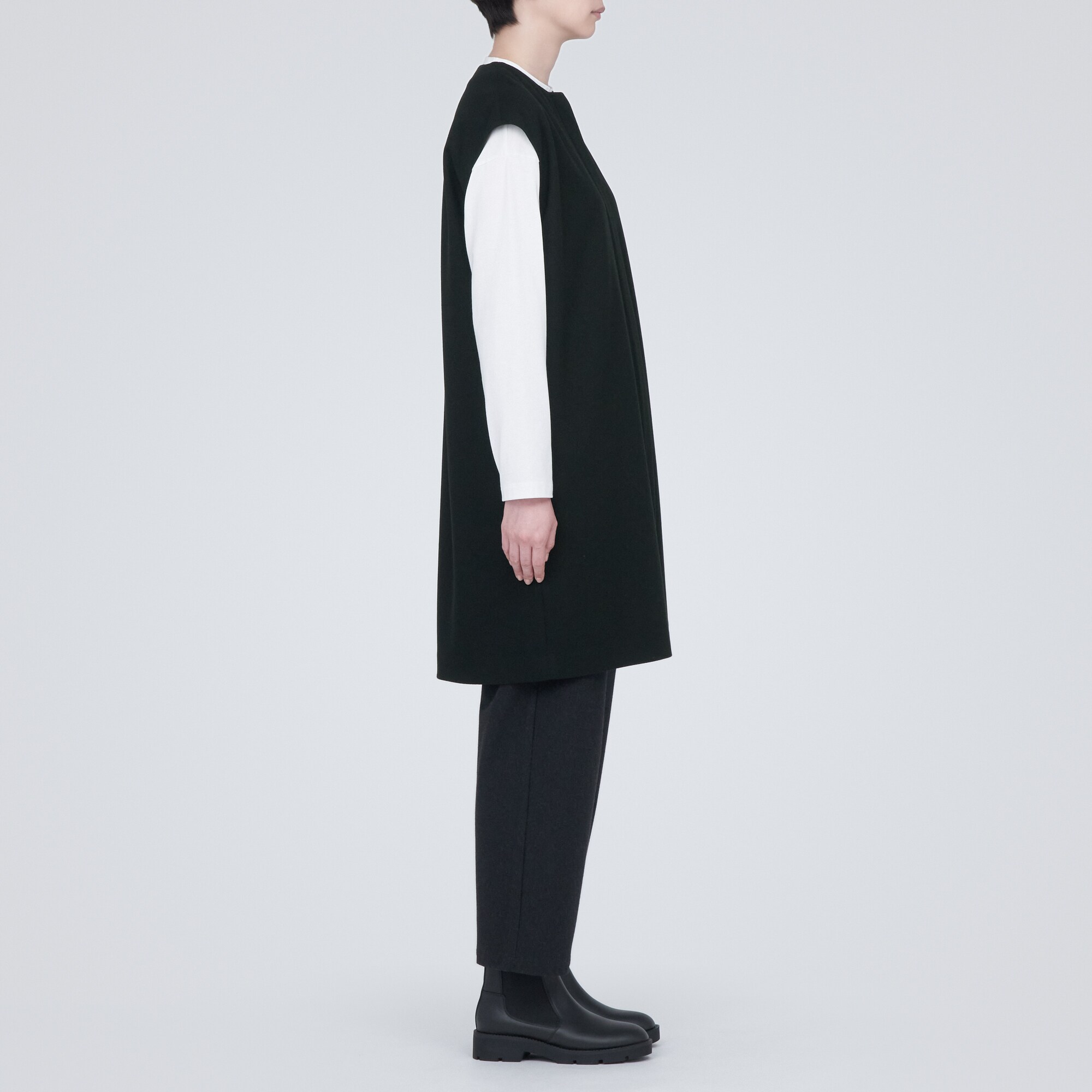 ストレッチ起毛ジレ