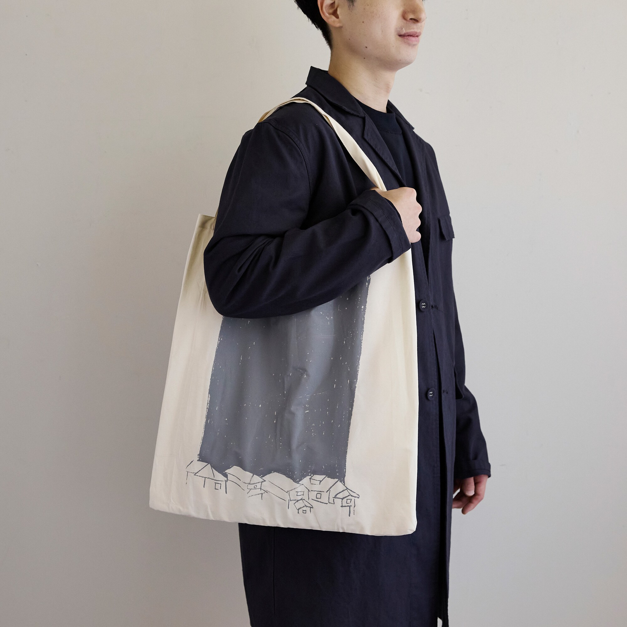 ［ＩＤＥＥ］オリジナル　山口一郎　マルシェバッグ　街