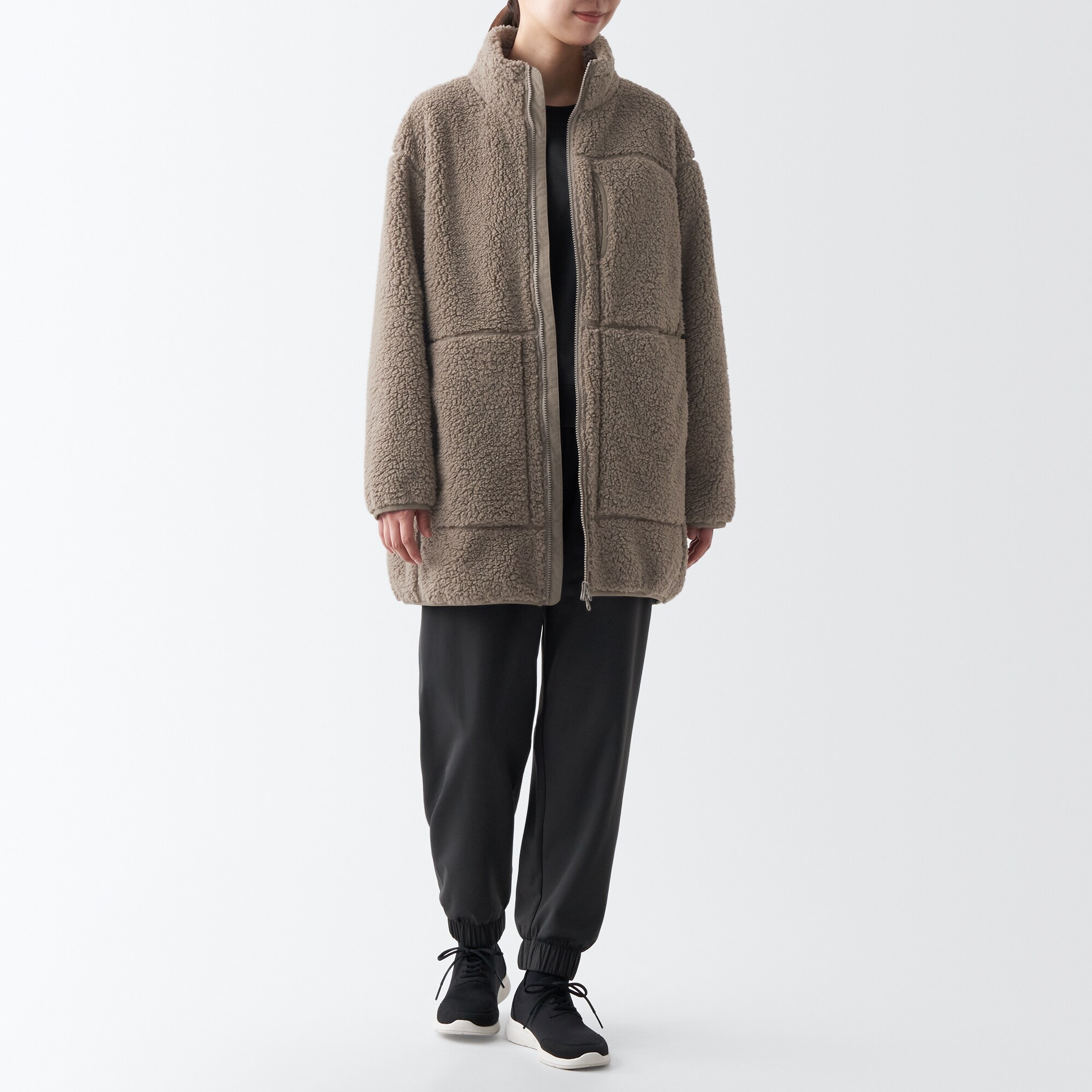 防風フリースコート