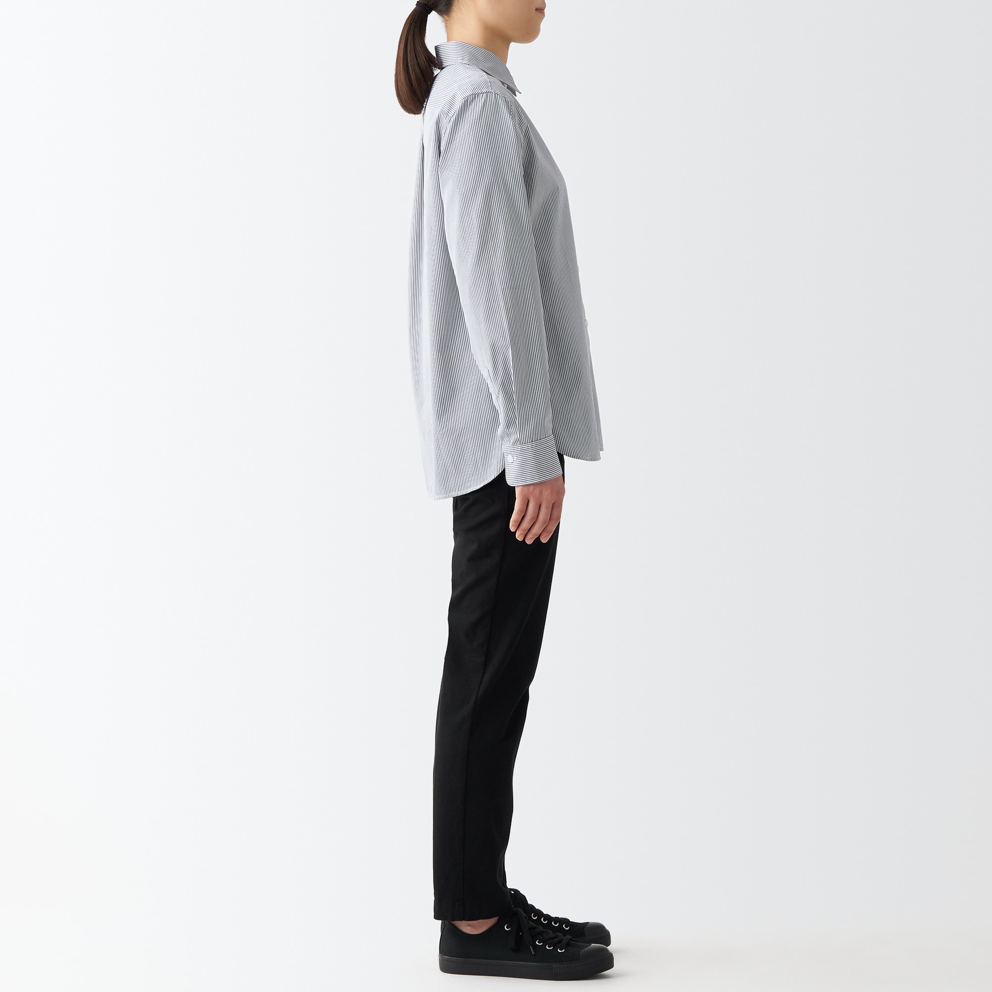 洗いざらしブロードレギュラーカラーシャツ