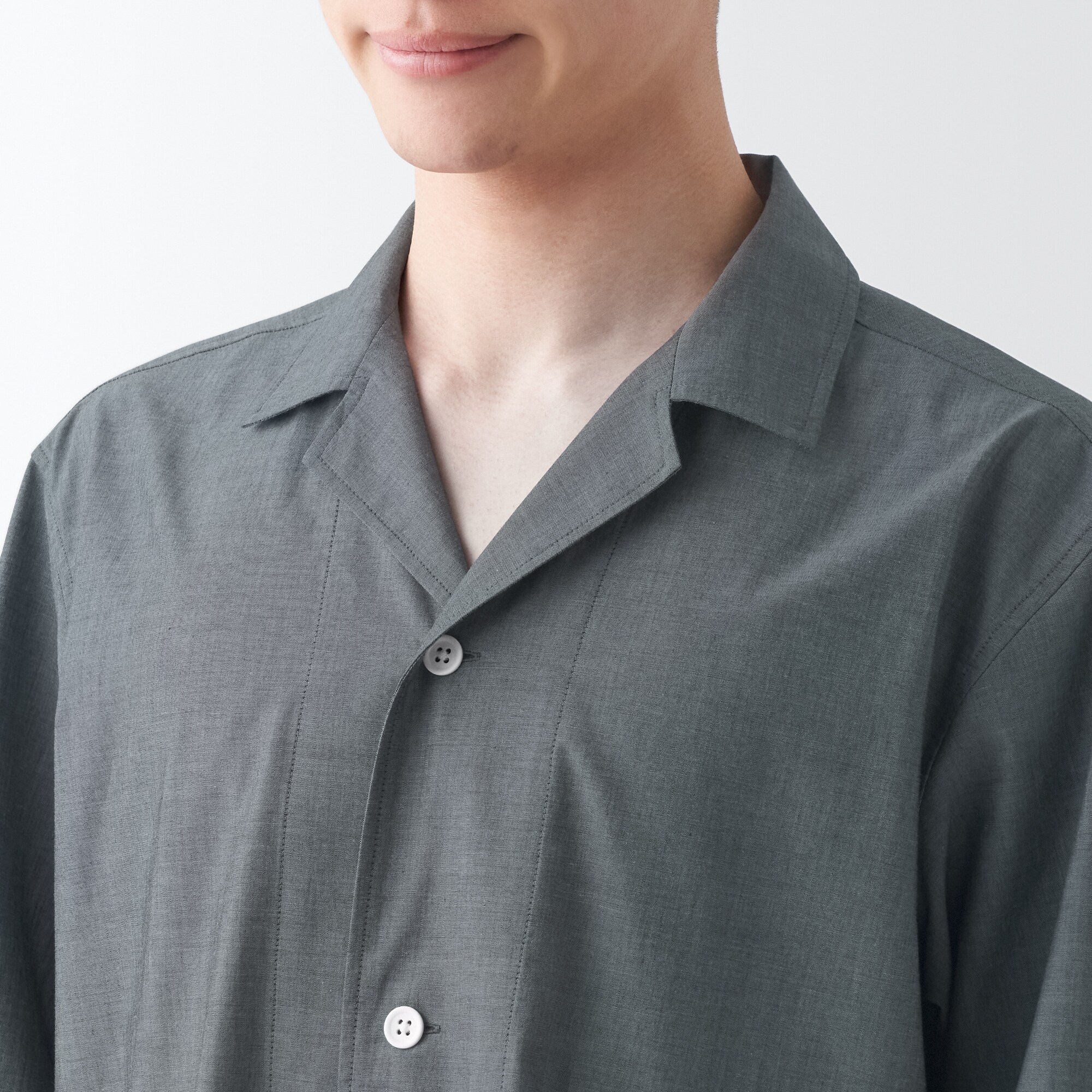 【年中着られる定番】綿ブロード　長袖パジャマ