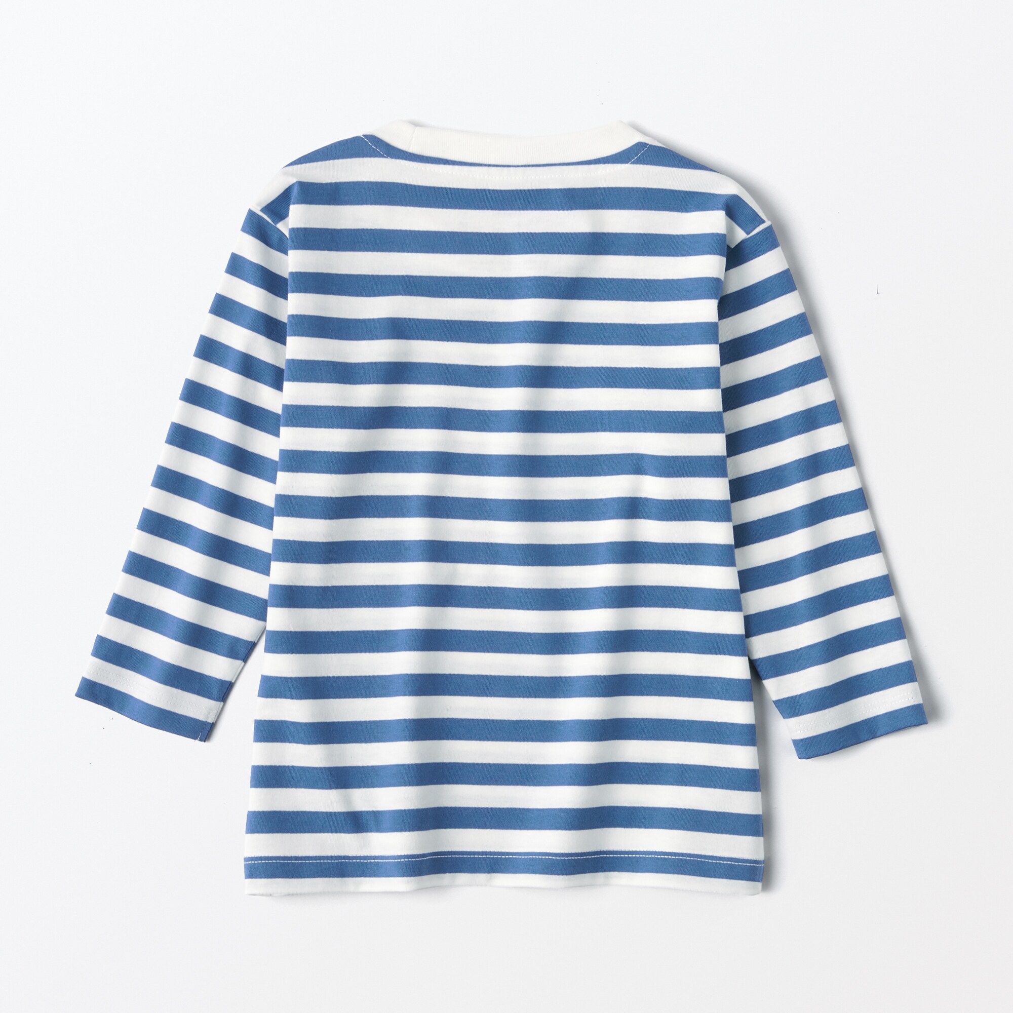 ベビー　あたまするっと　クルーネック長袖Ｔシャツ　ボーダー