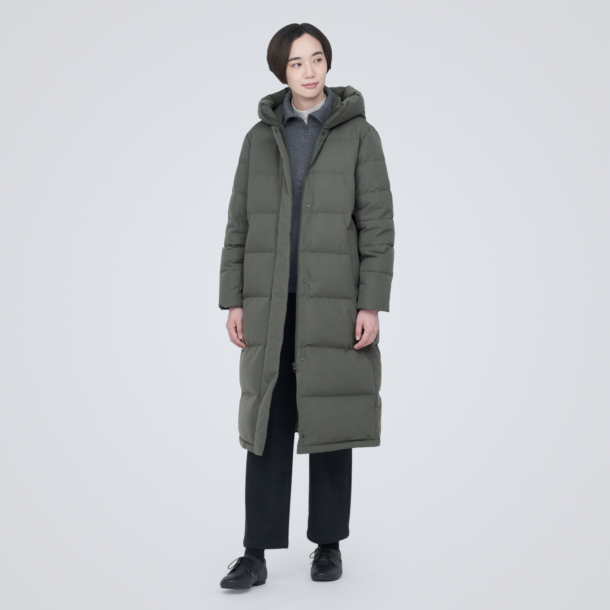 撥水ロングダウンコート