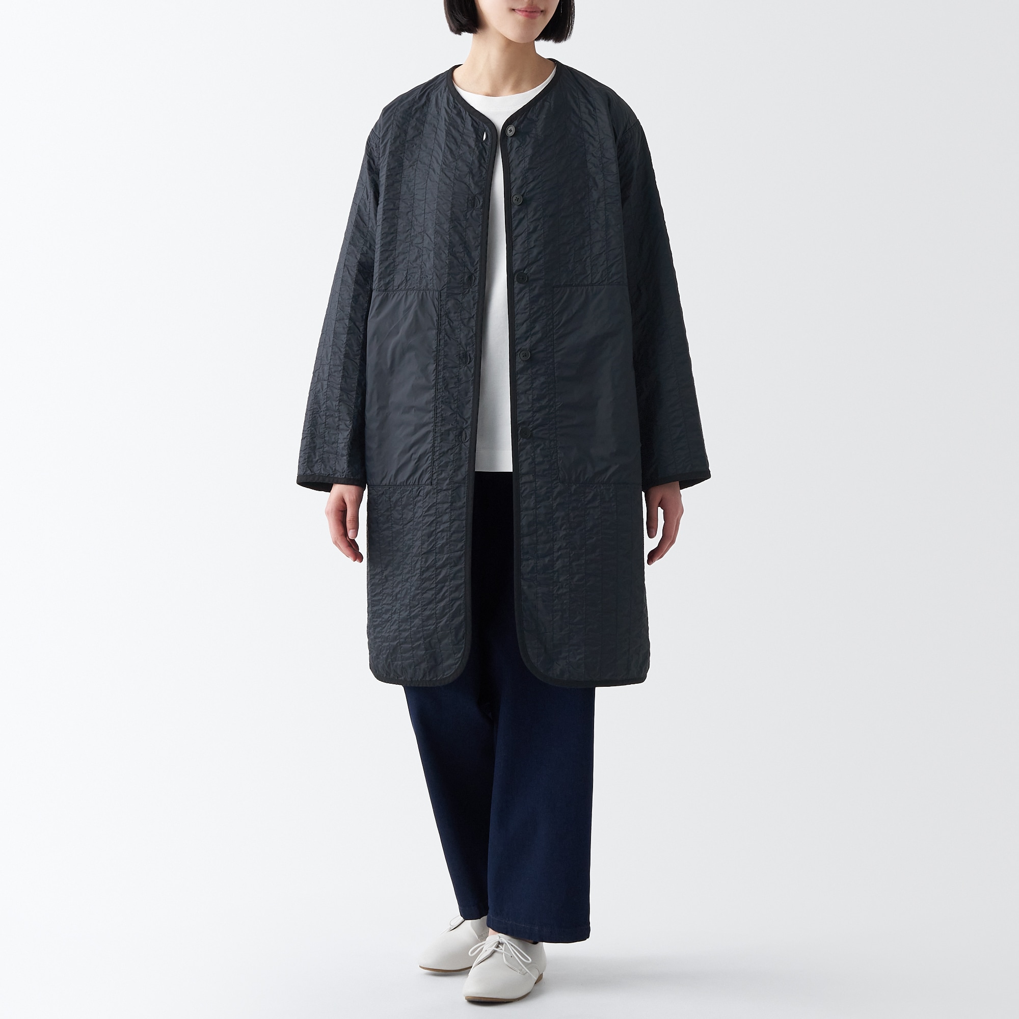 リバーシブルキルトコート