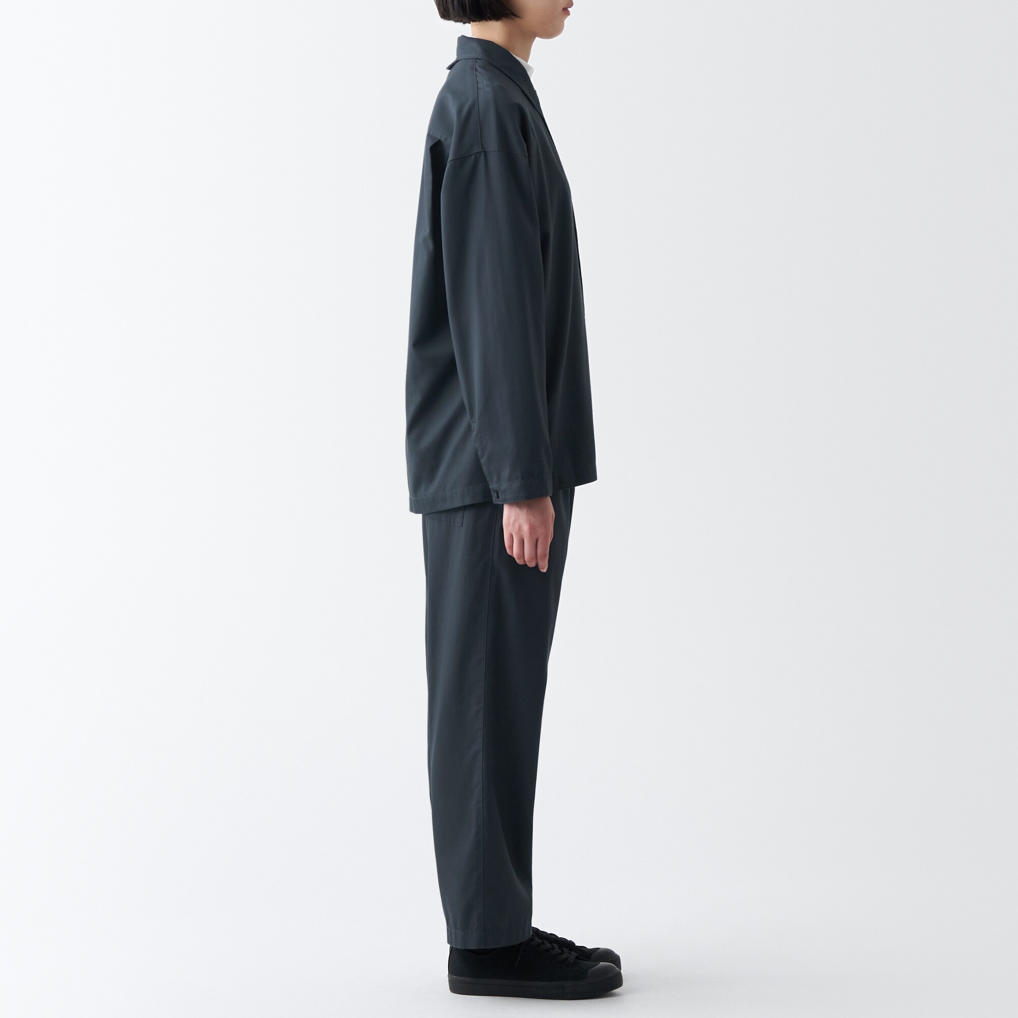 洗いざらしリヨセル混イージーパンツ