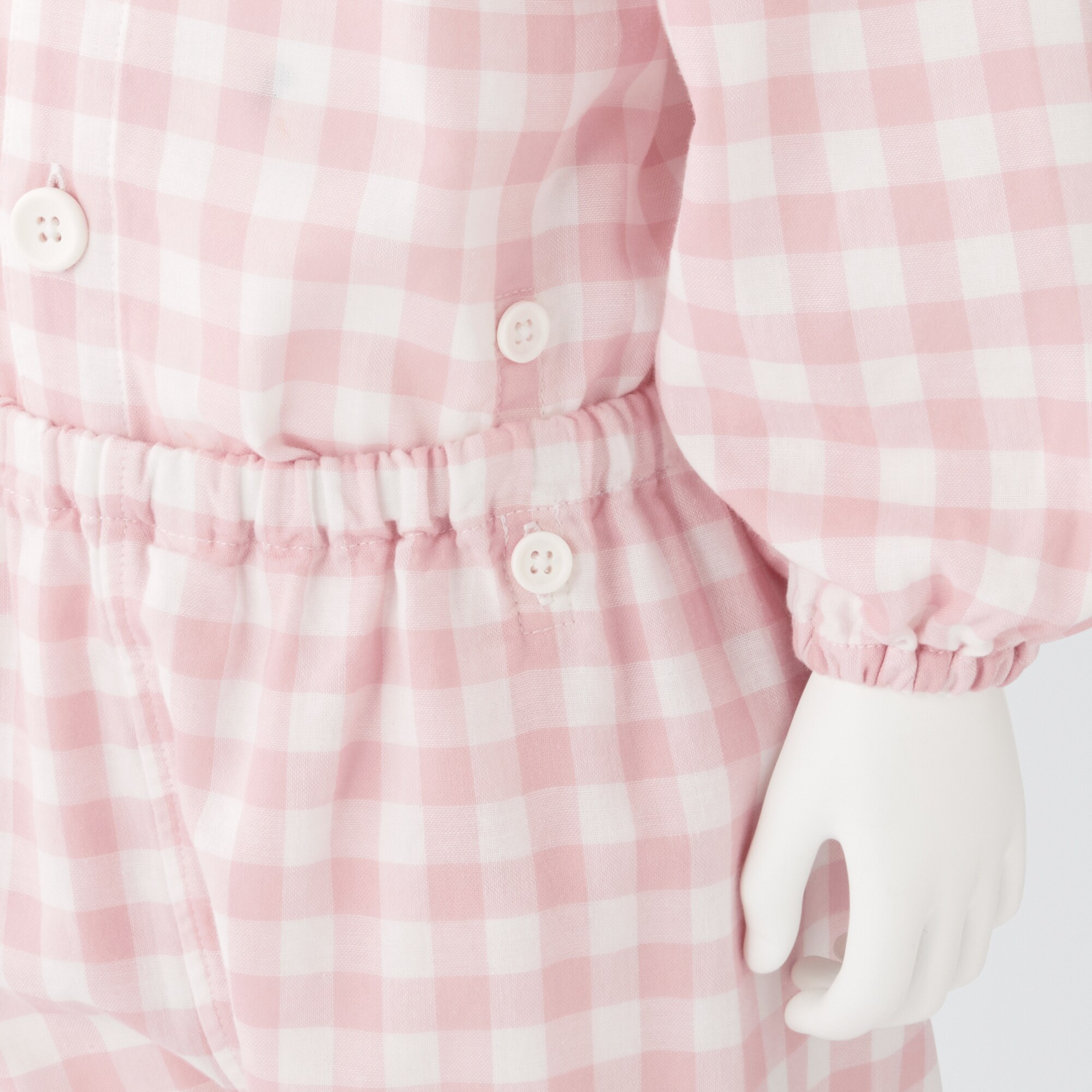 脇に縫い目のない　二重ガーゼお着替えパジャマ（ベビー）