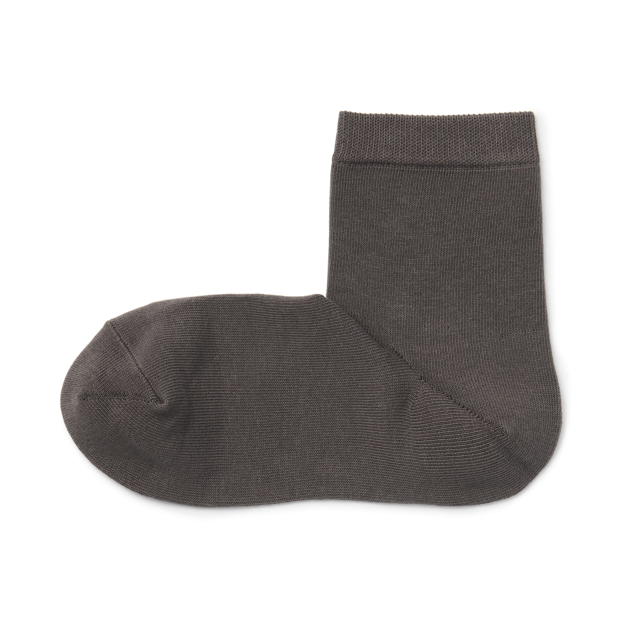 婦人　足なり直角　履き口やわらか　ショート丈靴下（口ゴムなし・三層）