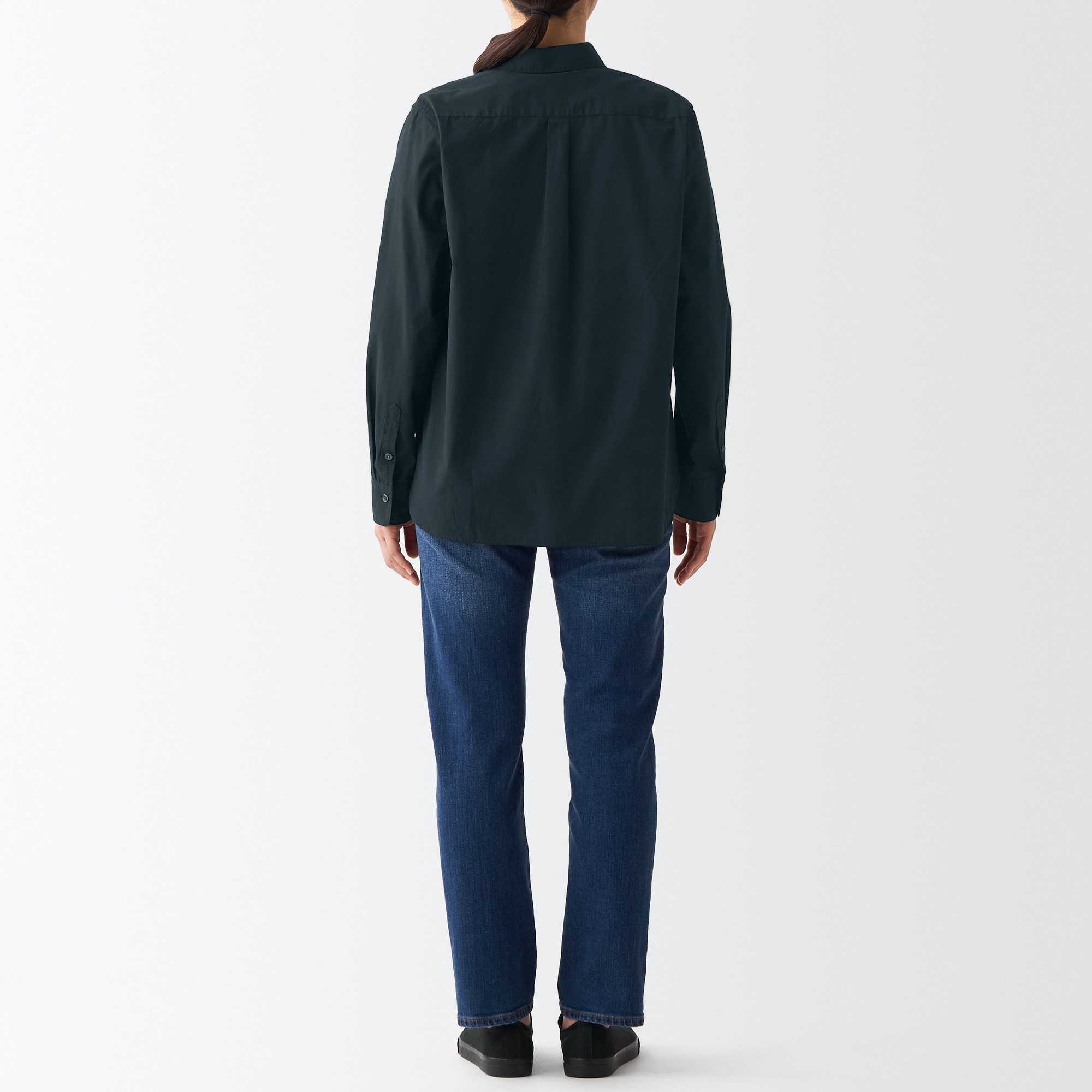 洗いざらしブロードレギュラーカラーシャツ