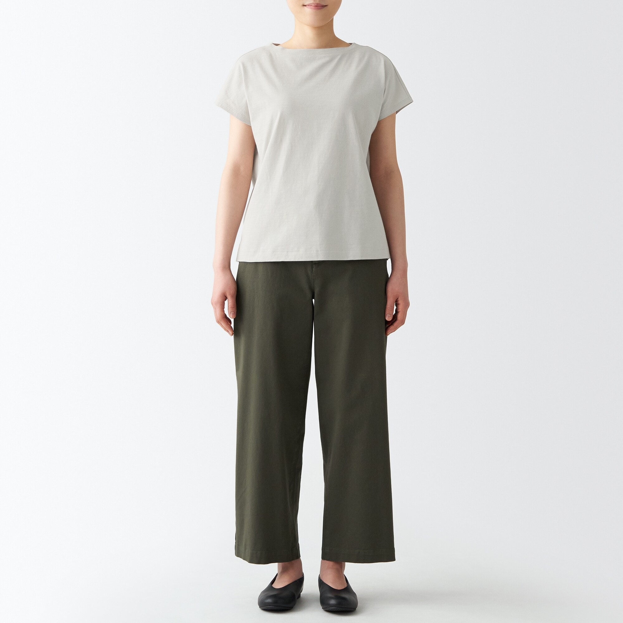 ムラ糸天竺編みフレンチスリーブＴシャツ