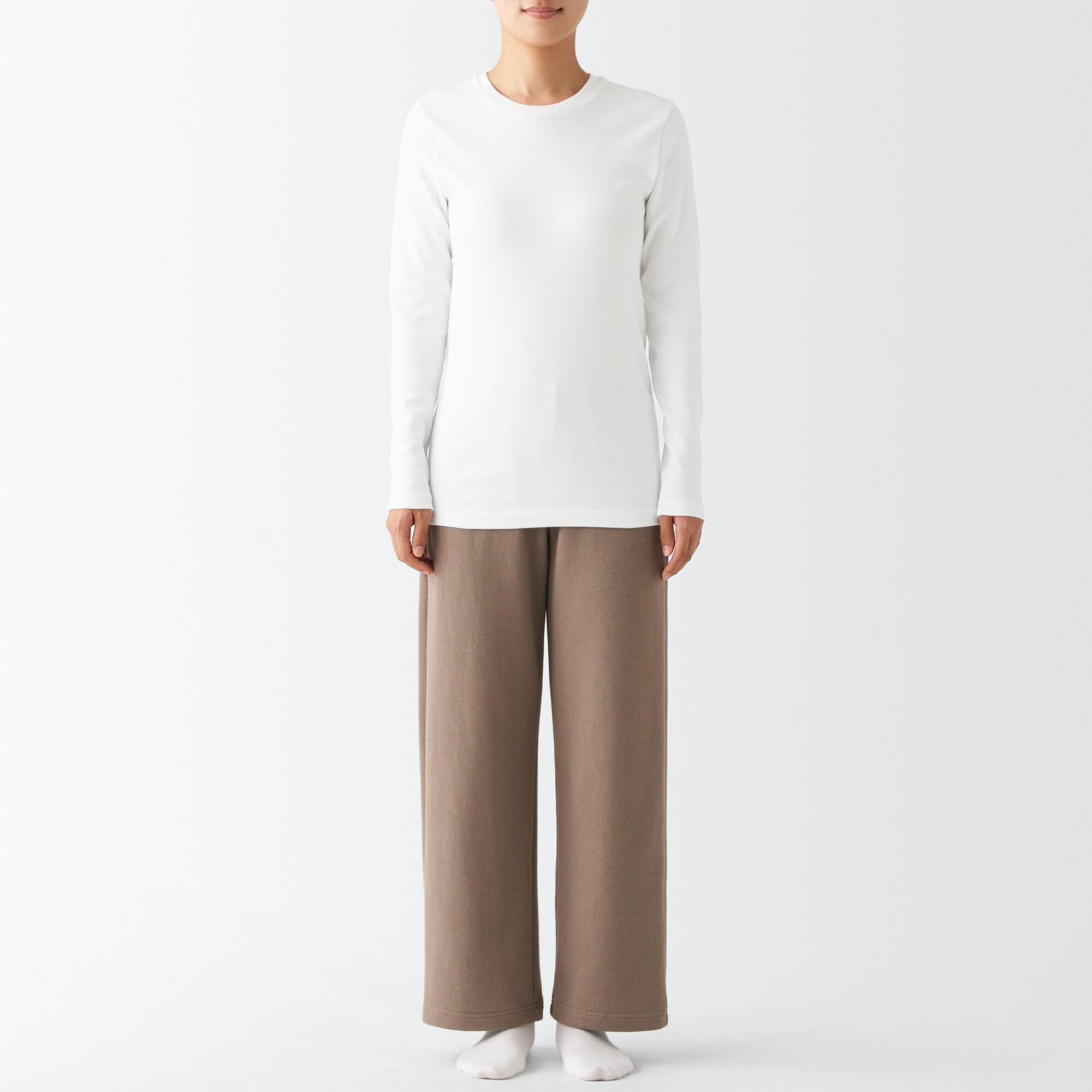 あったか綿　ウール　長袖Ｔシャツ