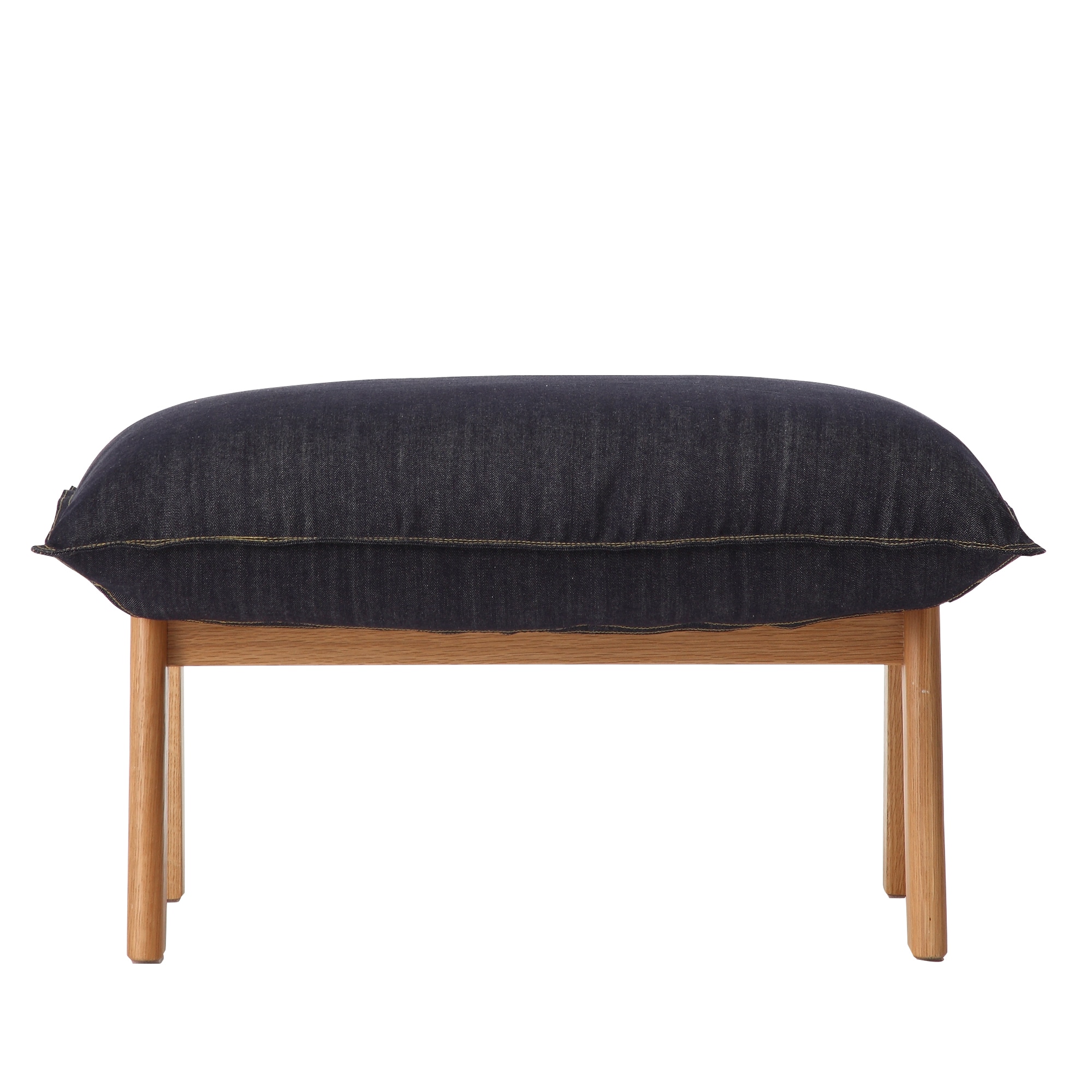 【カバー】綿デニムハイバックリクライニングソファ・オットマン用カバー／ネイビー