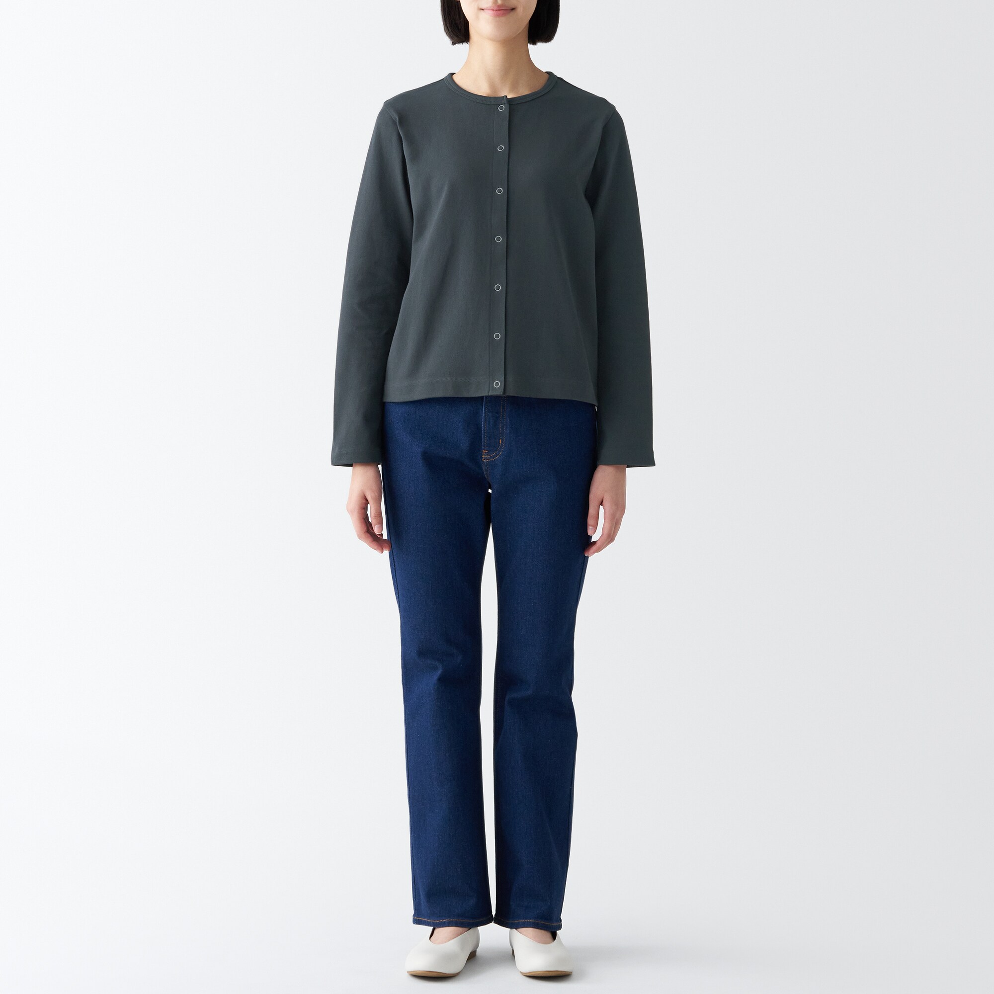 太番手カーディガン