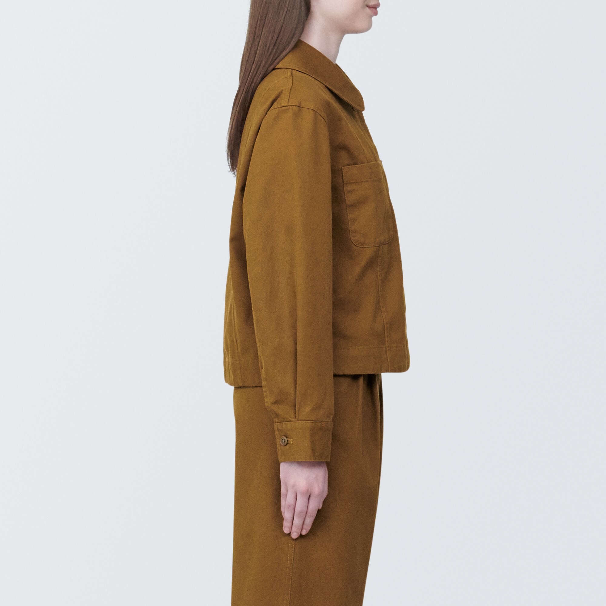 婦人　木の実から作ったカポック混シャツジャケット