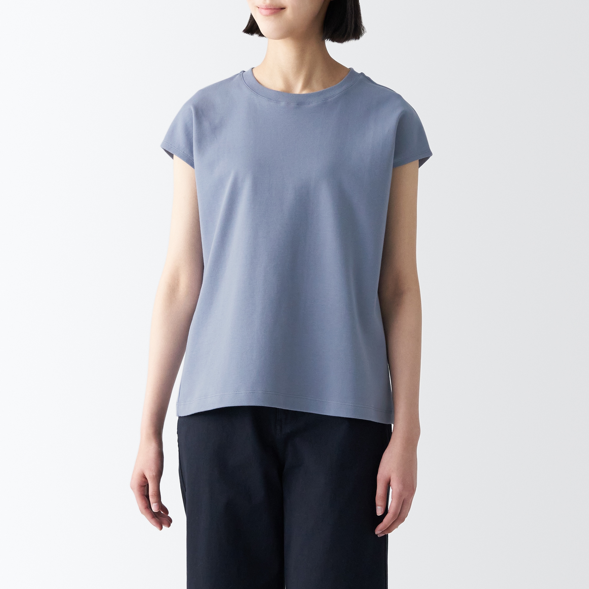 スムース編みフレンチスリーブＴシャツ