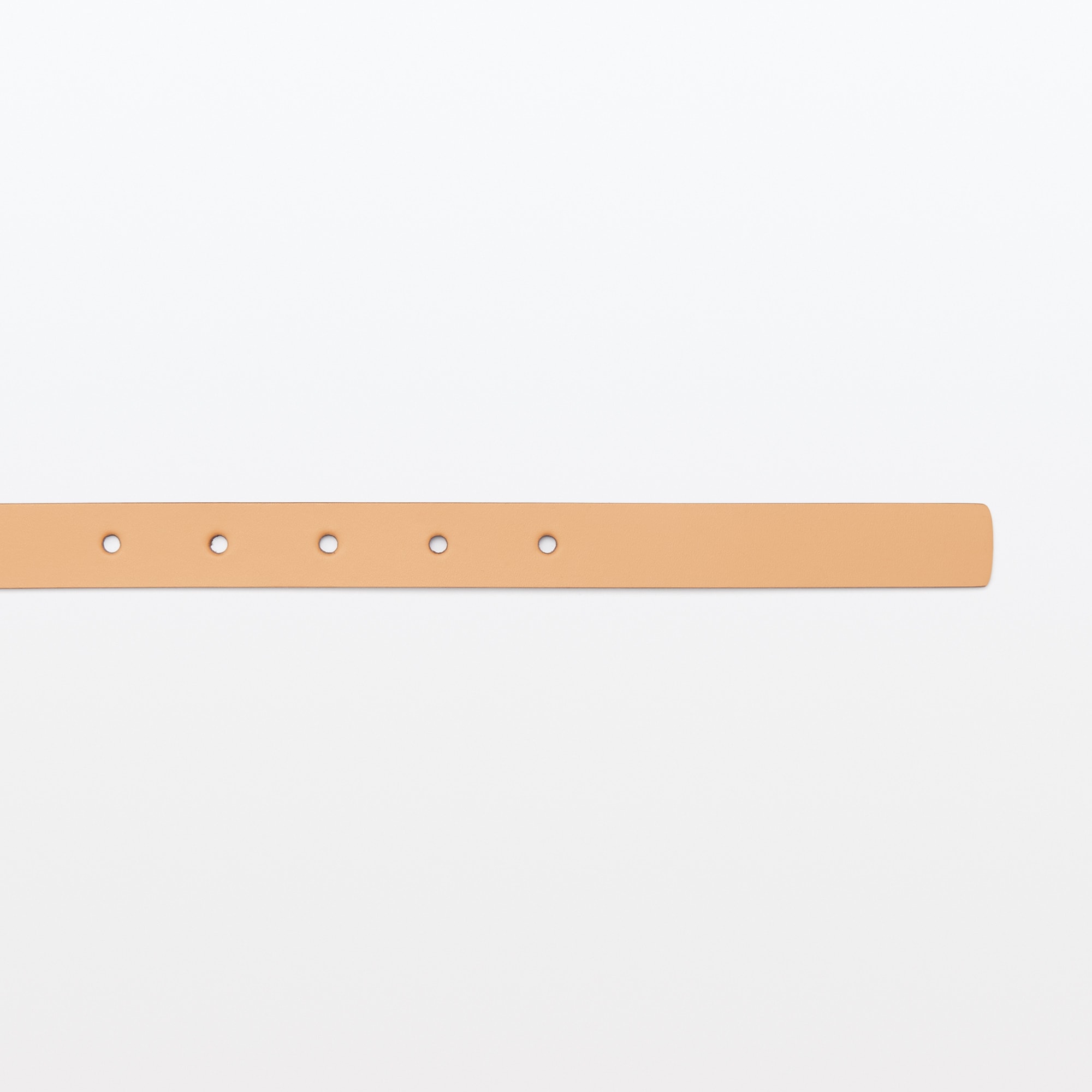 ヌメ革　長さを調節できる　丸リング細ベルト