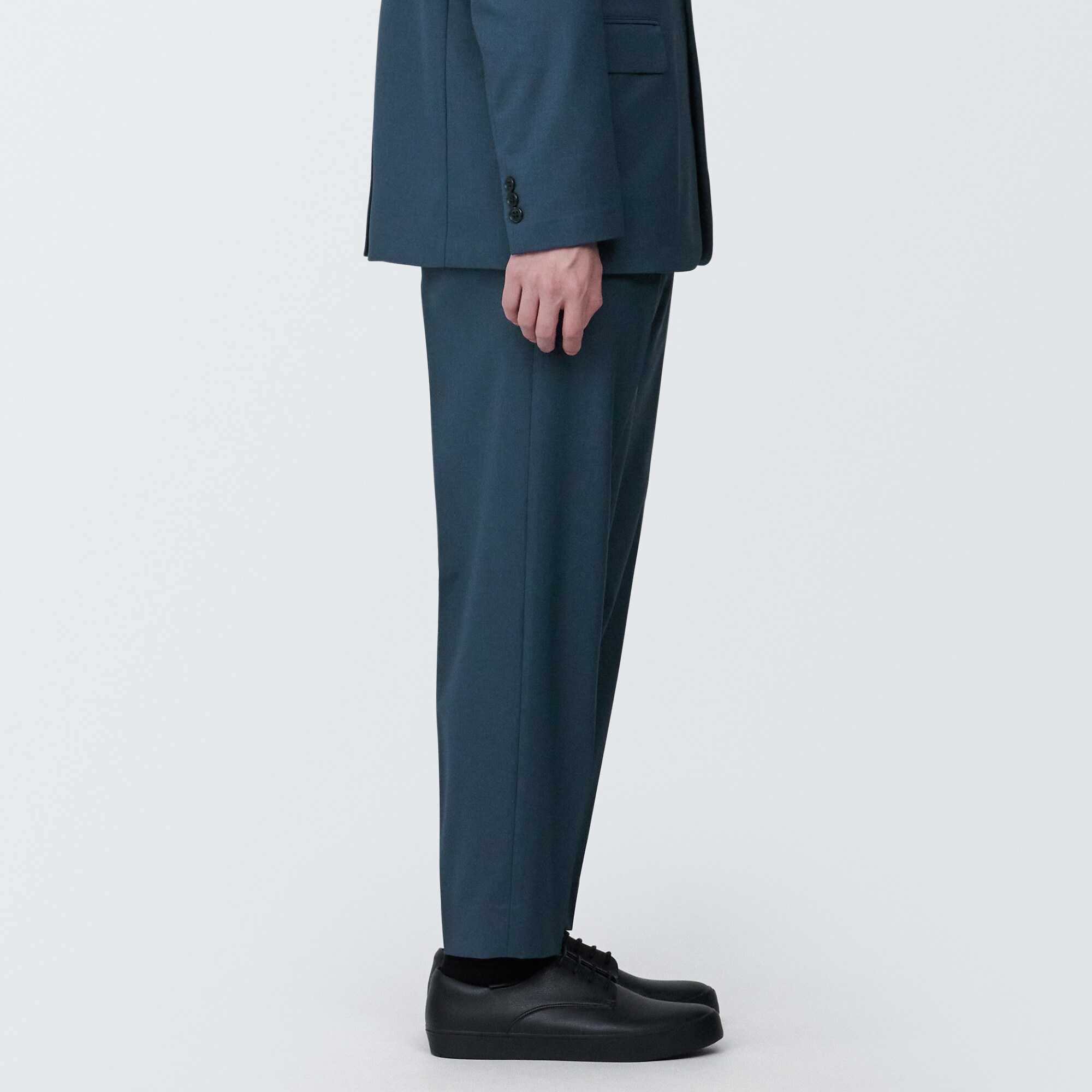 紳士　シワになりにくいストレッチワンタックパンツ