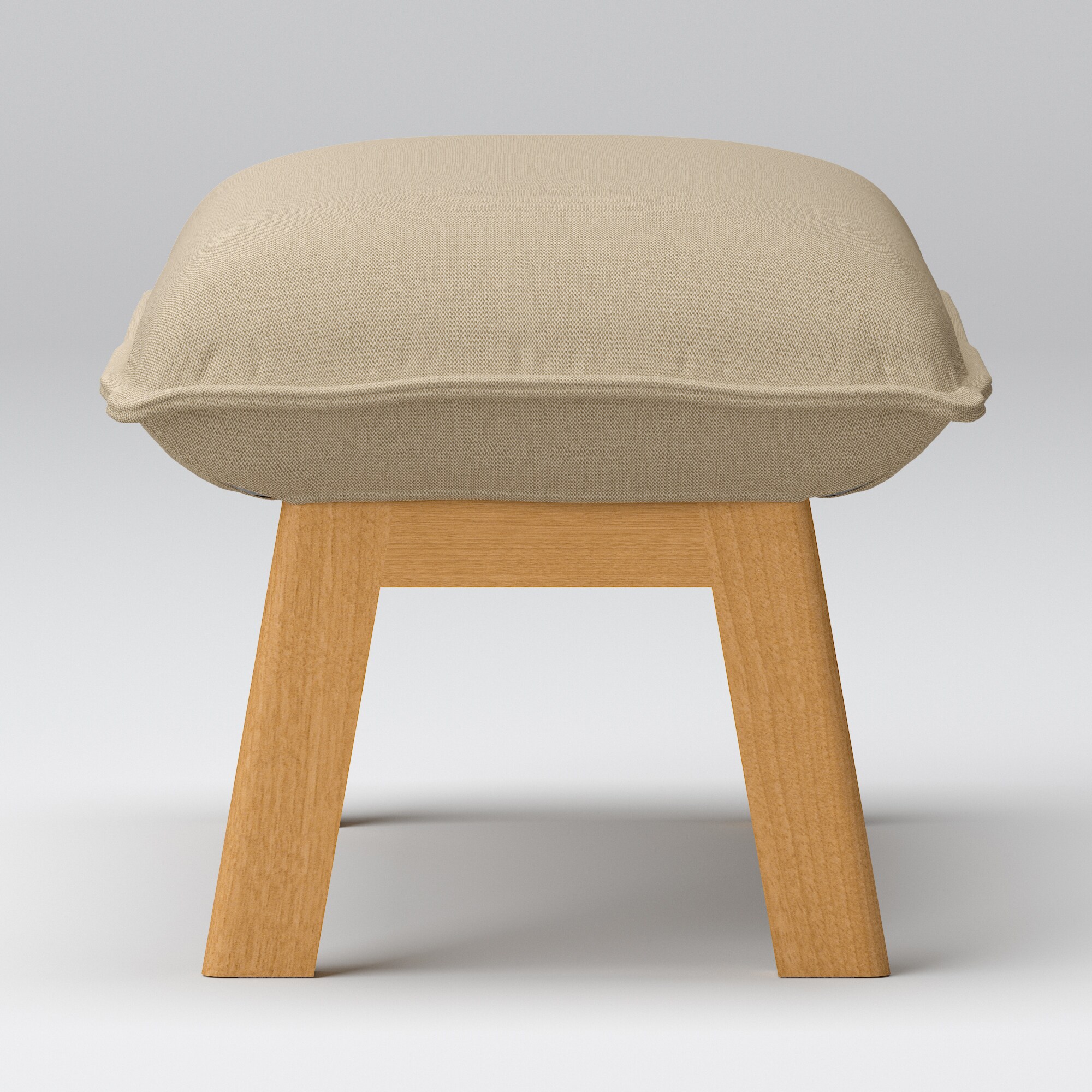 【カバー】綿麻バスケット織ハイバックリクライニングソファ・オットマン用カバー／ベージュ