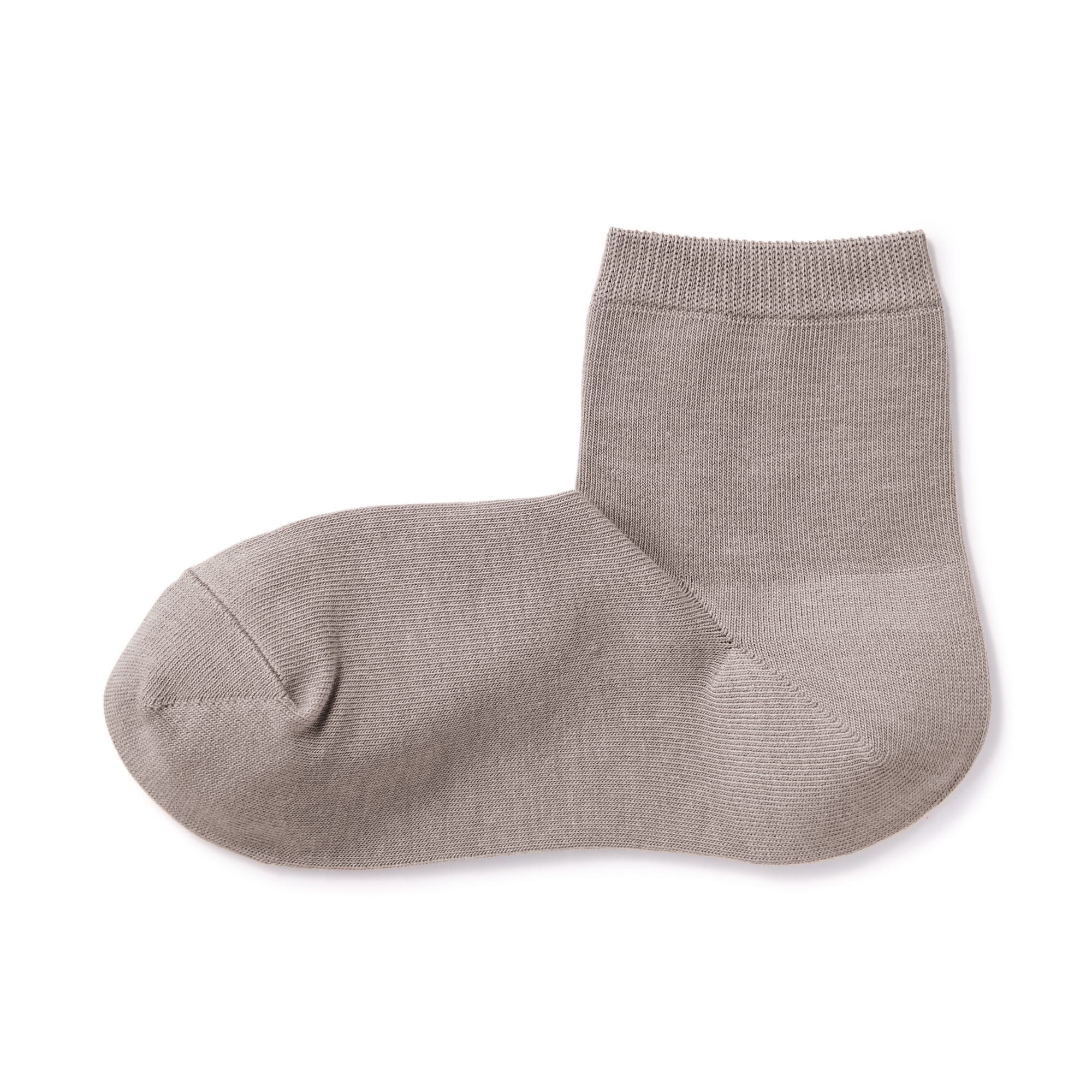 の定番　足なり直角ショート丈靴下（口ゴムなし・三層／婦人）