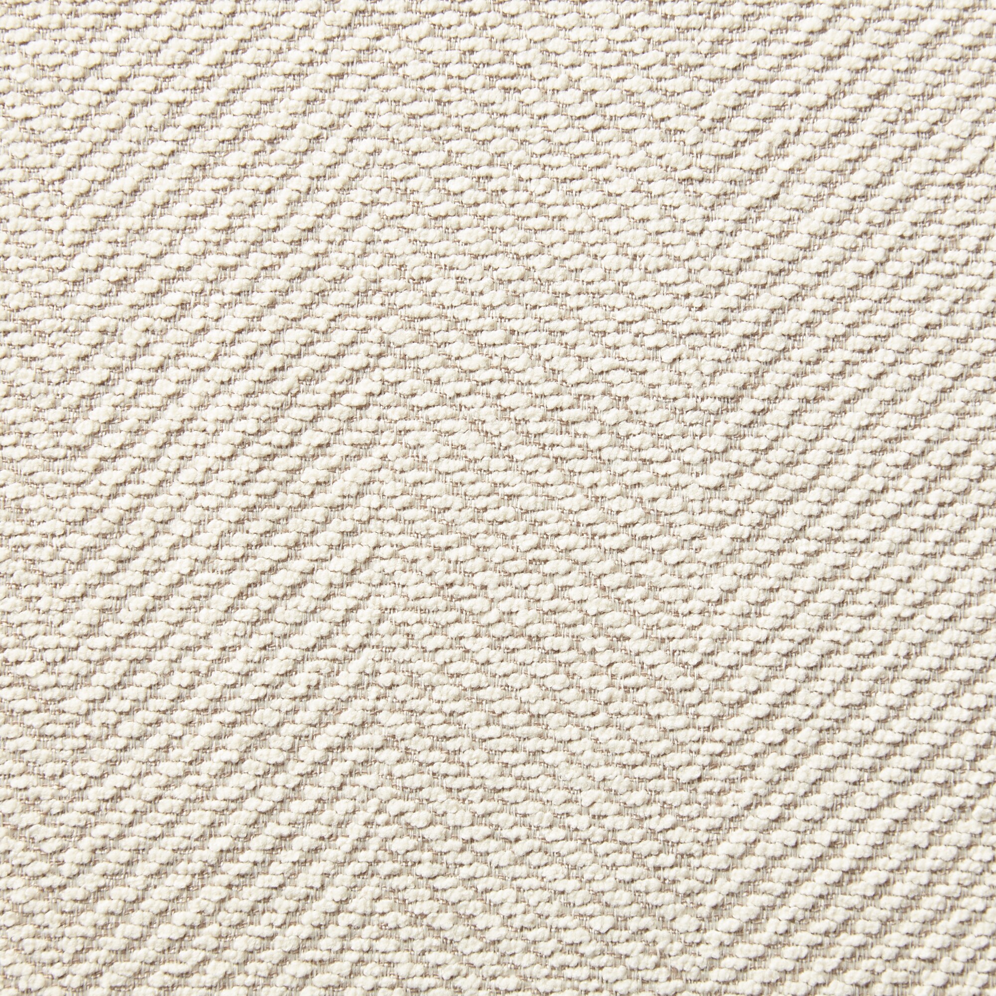 ポリエステルシェニールヘリンボーン（防炎）ノンプリーツカーテン／アイボリー