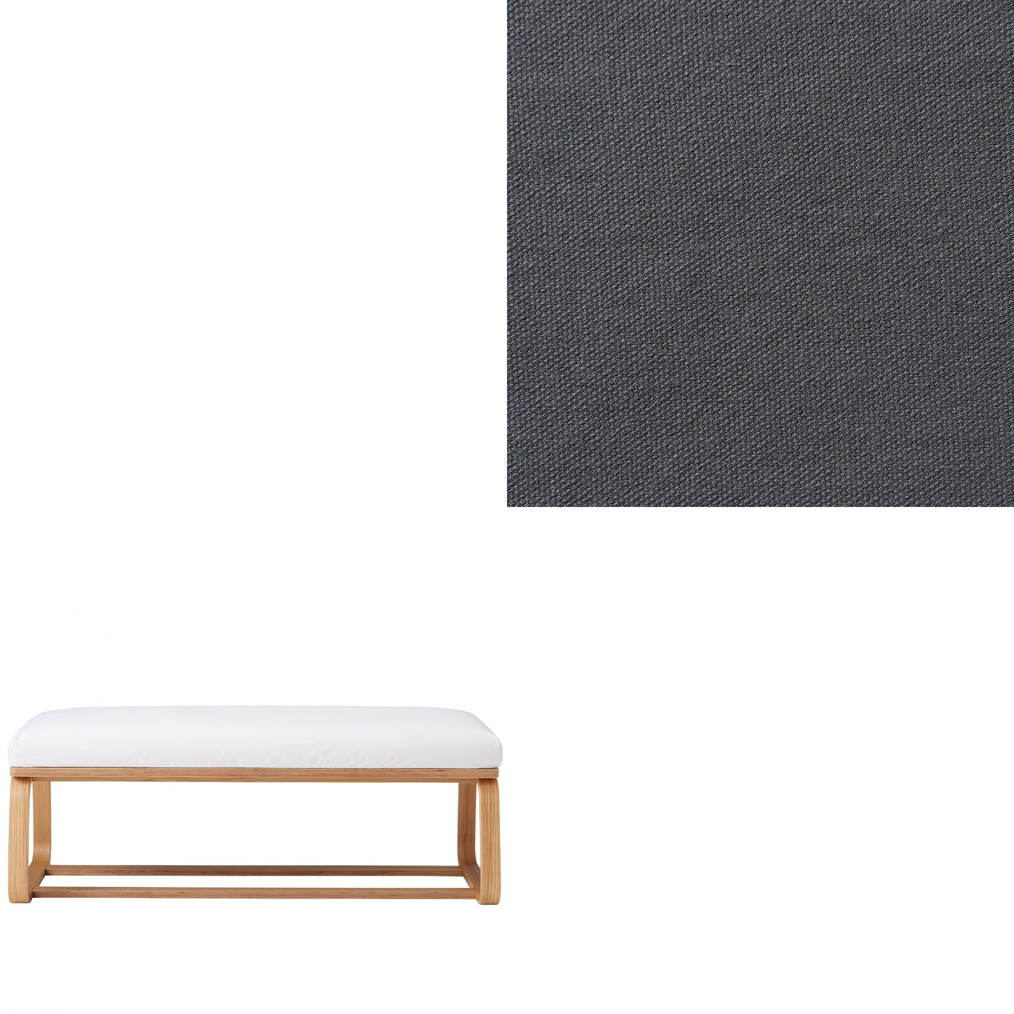 【カバー】洗いざらしの綿帆布リビングでもダイニングでもつかえるベンチ・１用カバー