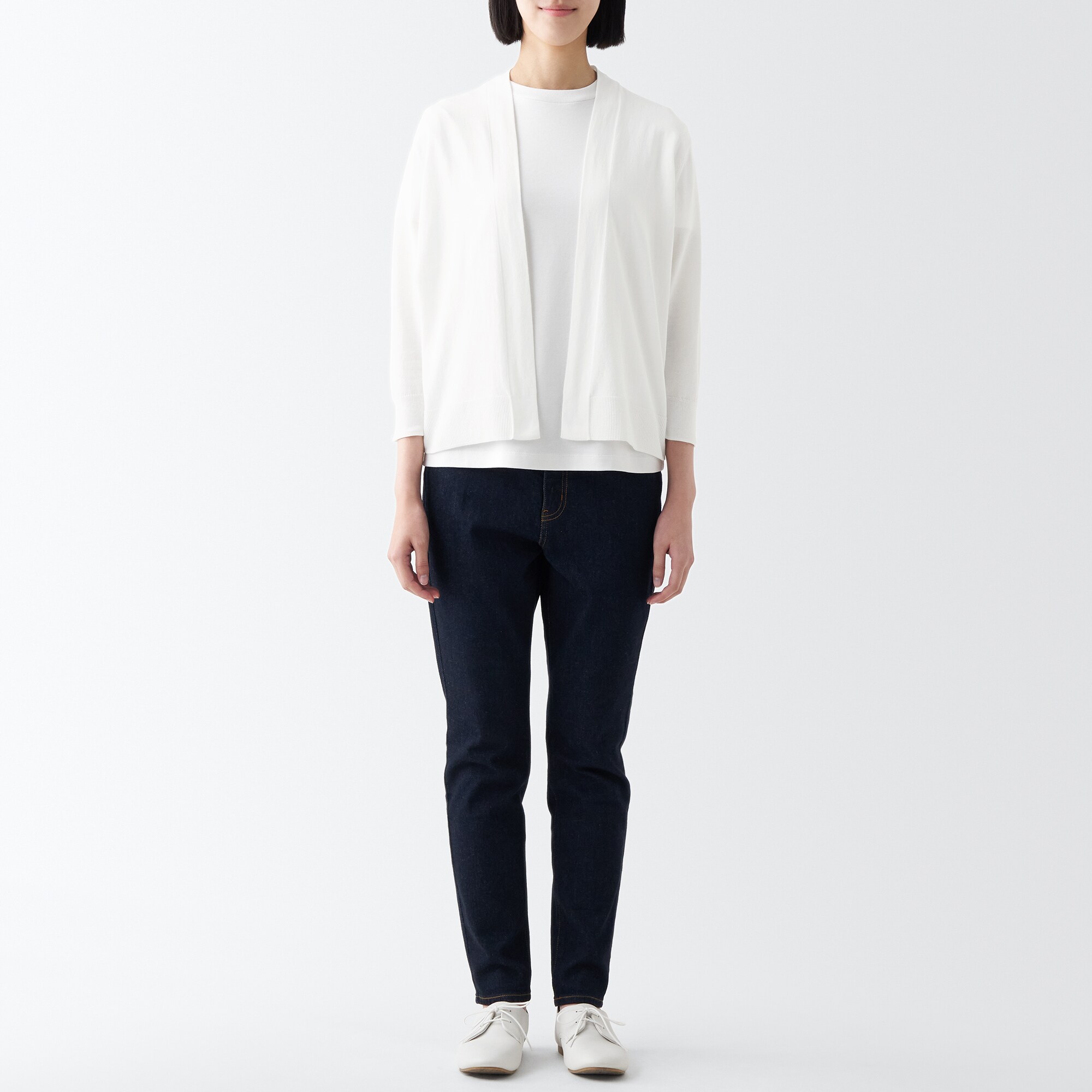 ＵＶカット強撚ショートカーディガン（七分袖）