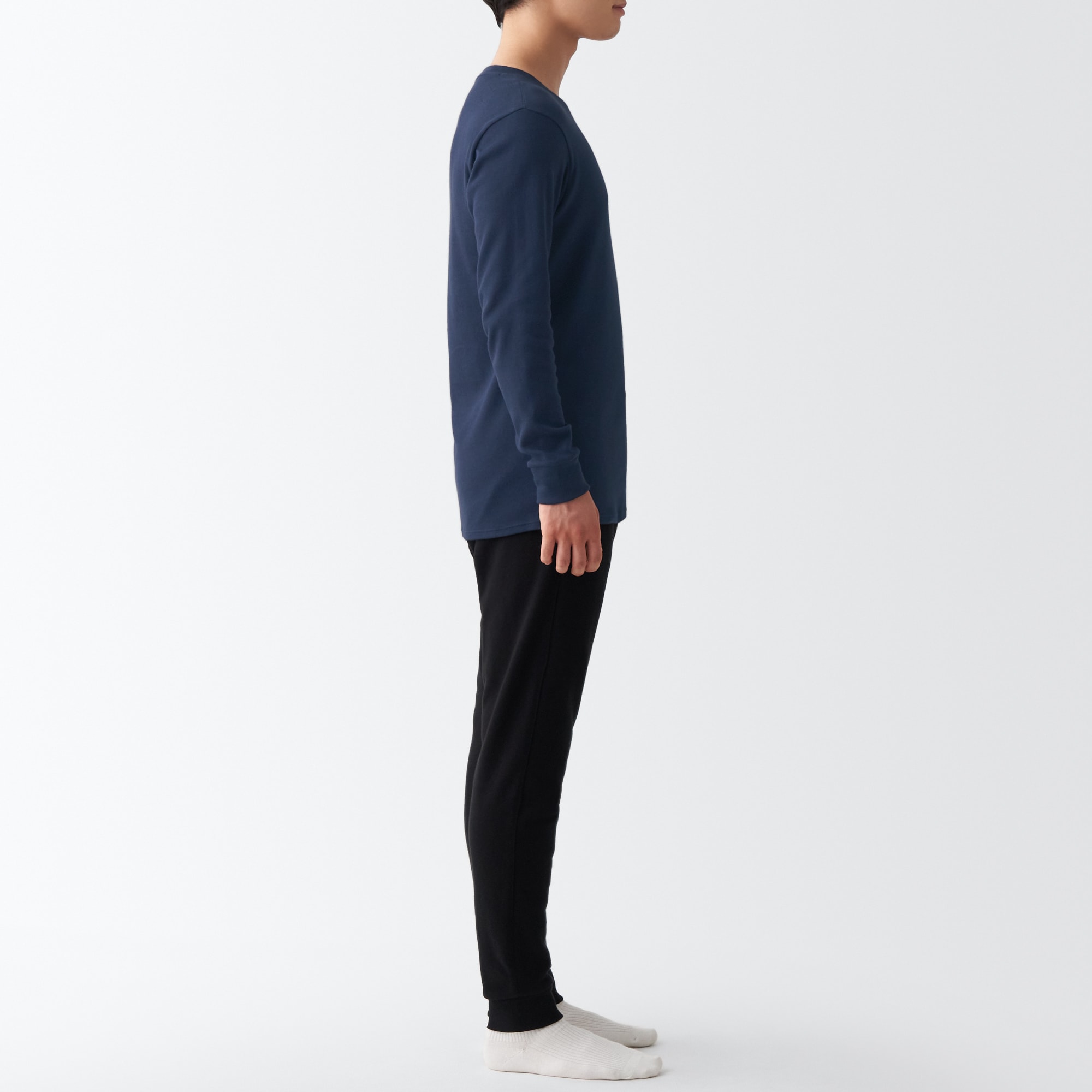 あったか綿　厚手　クルーネック長袖Ｔシャツ（数量限定・２０２２年仕様）