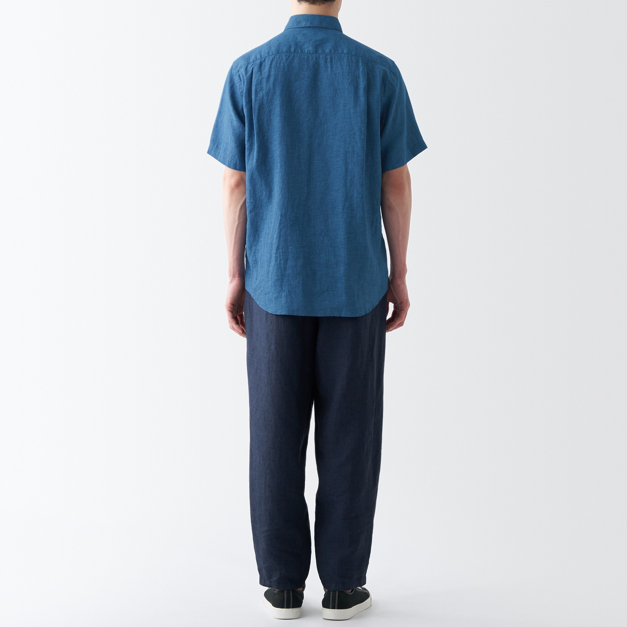 ヘンプ洗いざらし半袖シャツ