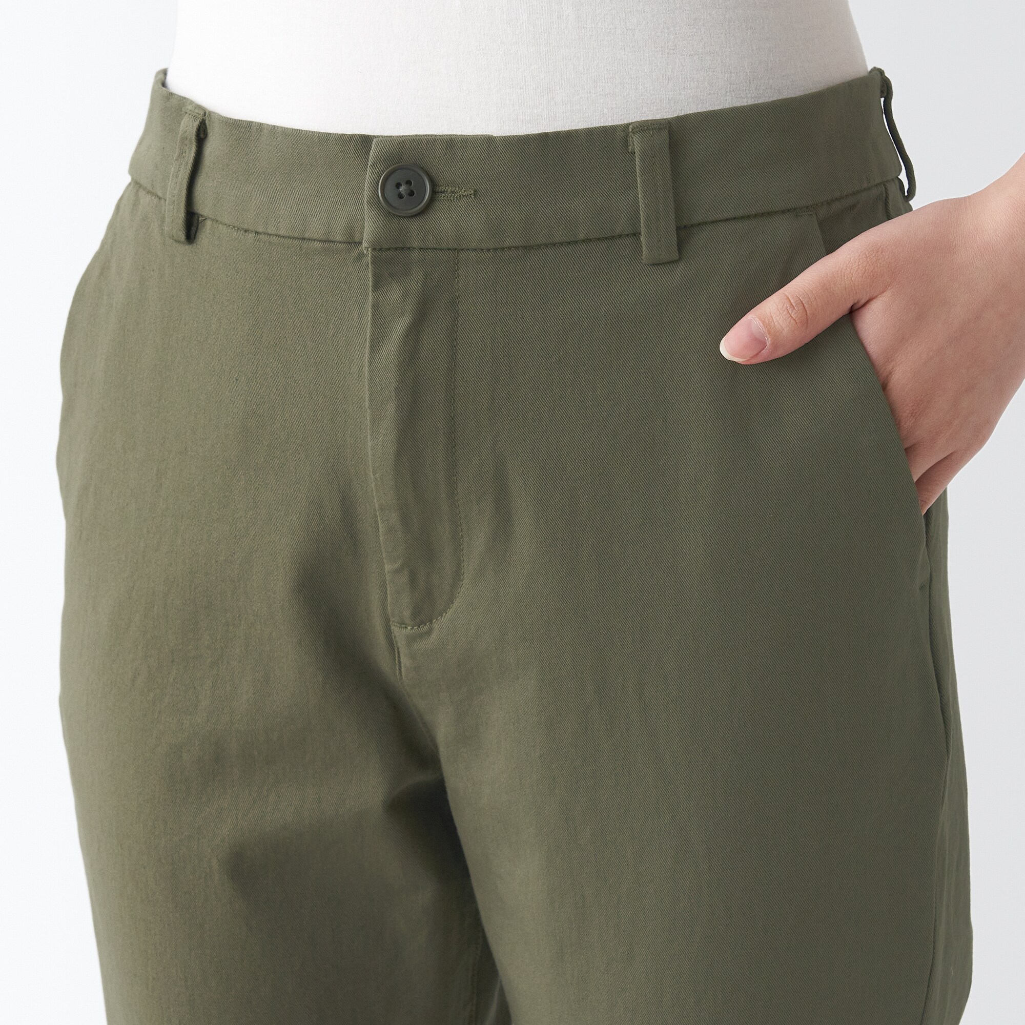 【スリム】縦横ストレッチチノスリムテーパードパンツ（股下７５ｃｍ）