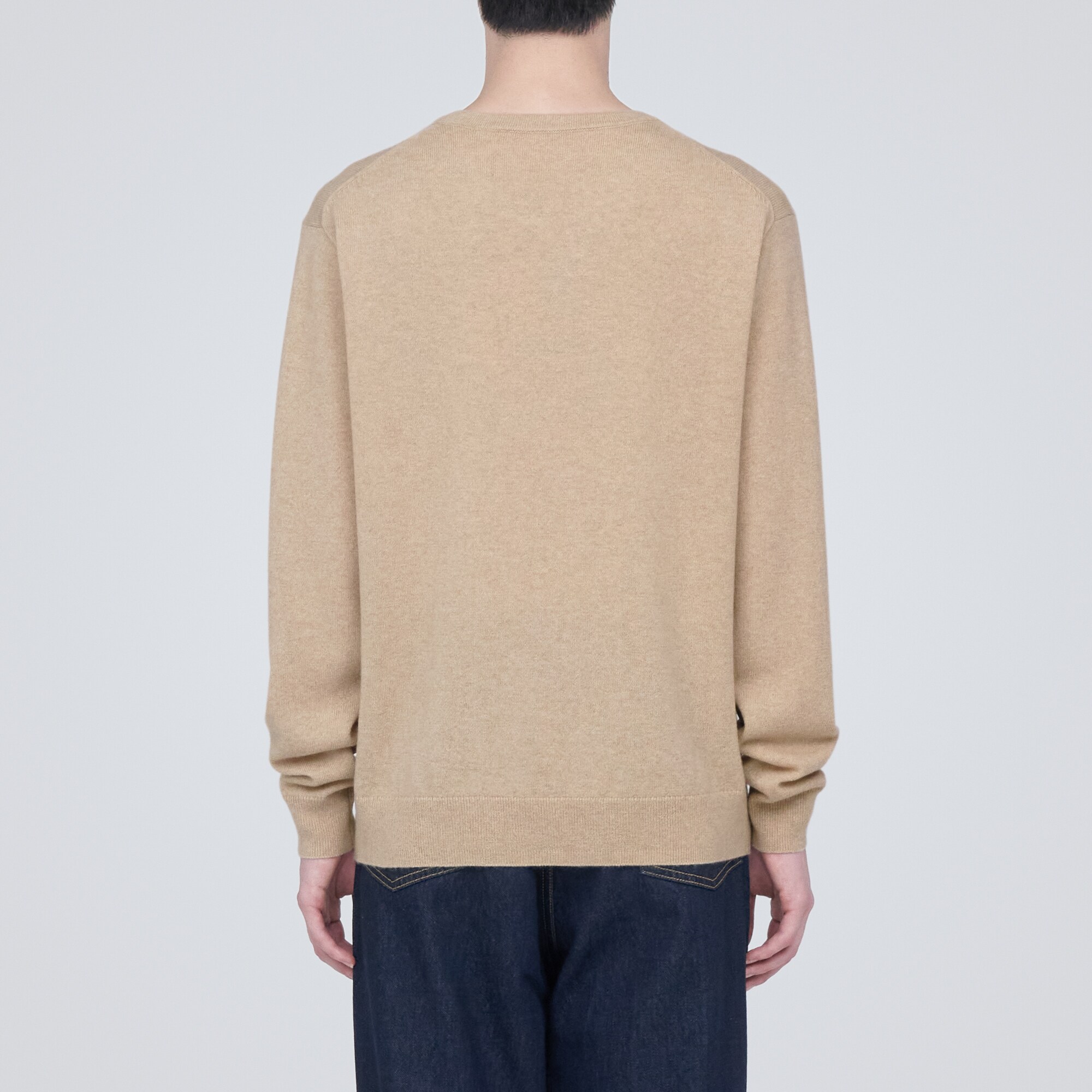 自然のまんまの色カシミヤクルーネックセーター（数量限定）