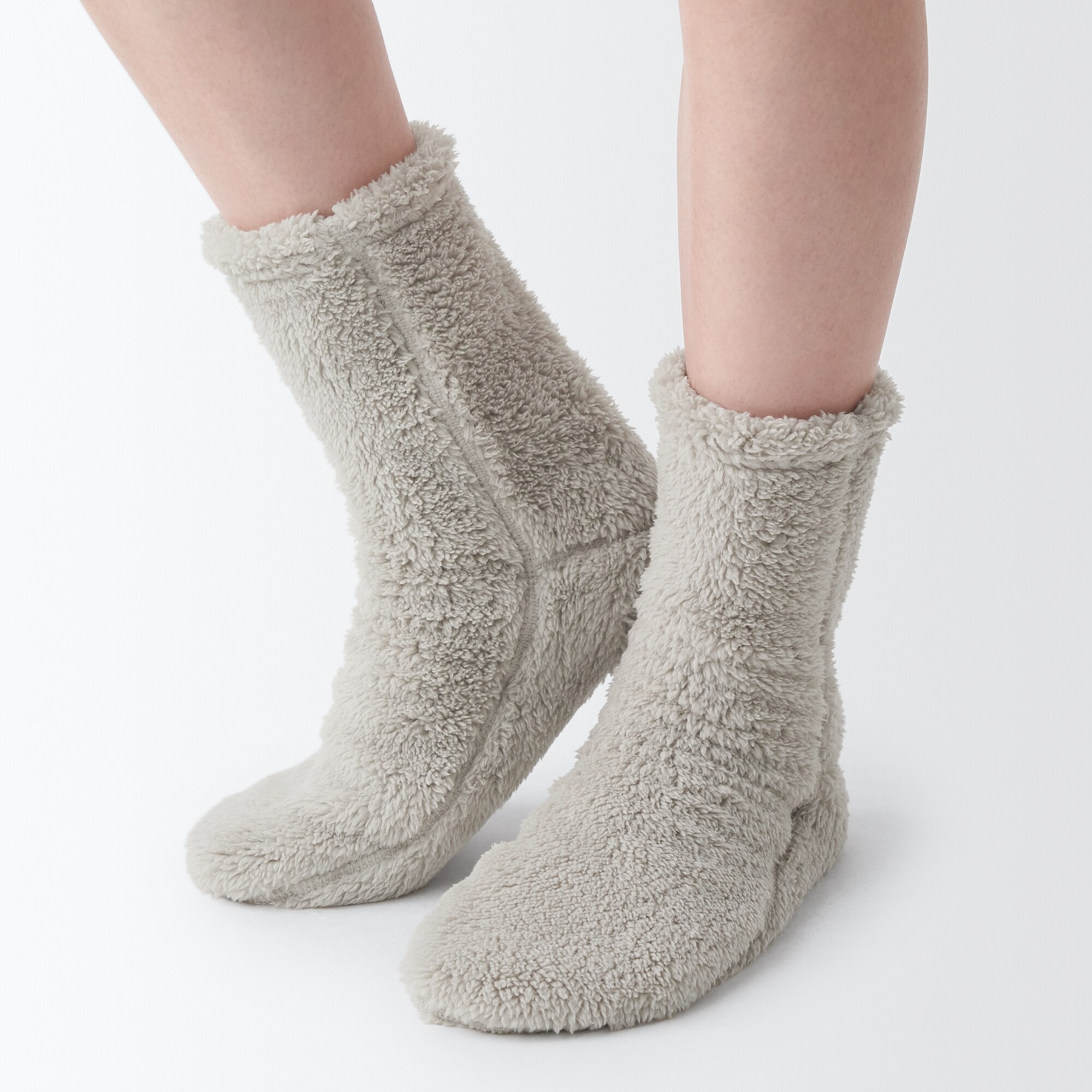 足なり直角　再生ポリエステル　ボアフリース　ルームソックス（婦人）