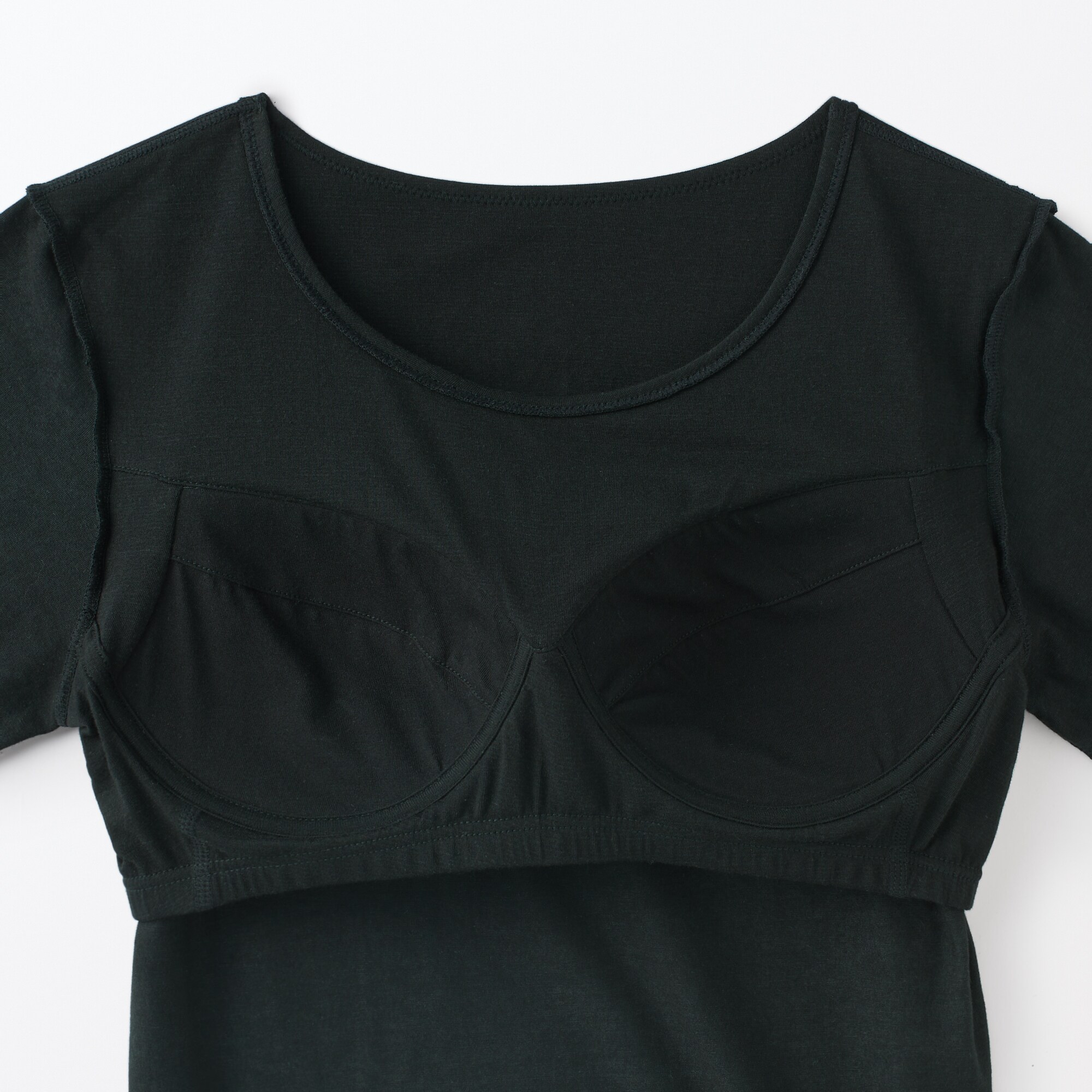 あったか綿　ブラ長袖Ｔシャツ