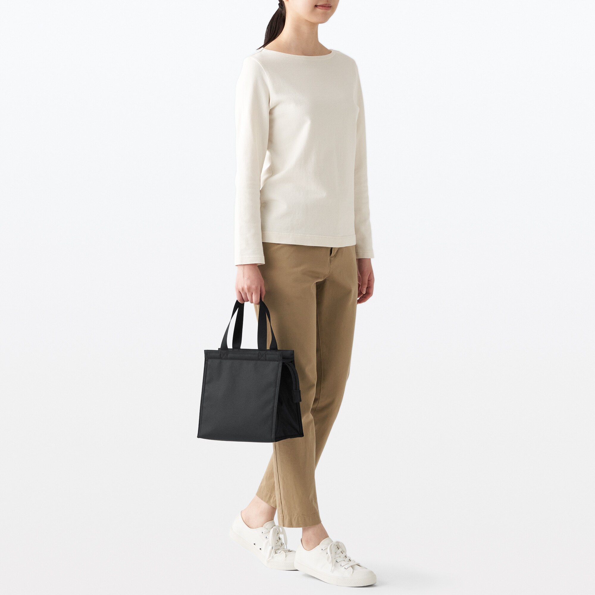 ポリエステル　買い物バッグ　小　約２３．５×２３．５×マチ１５．５ｃｍ