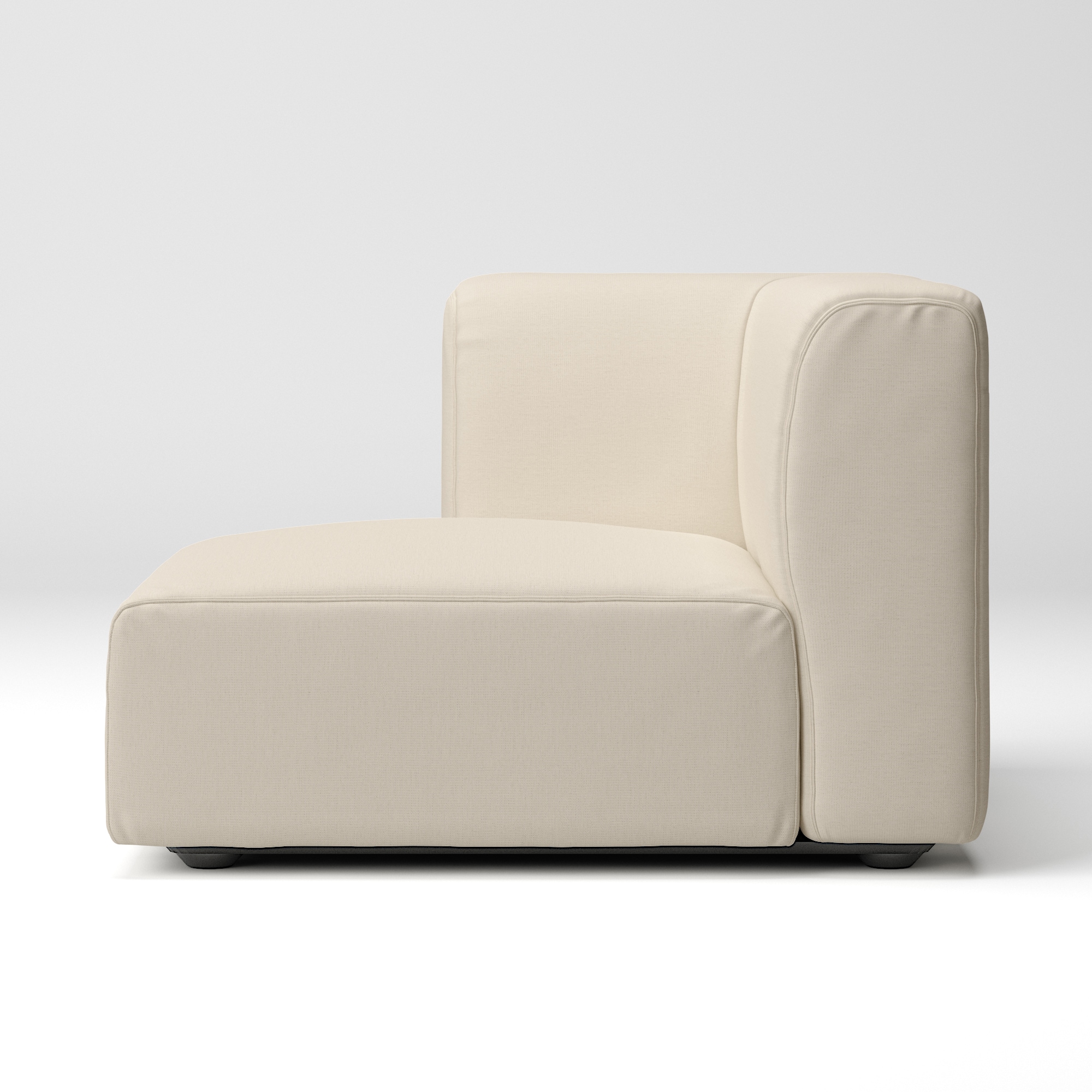 【カバー】綿麻バスケット織ユニットソファ・ハーフアーム・大（右）用カバー