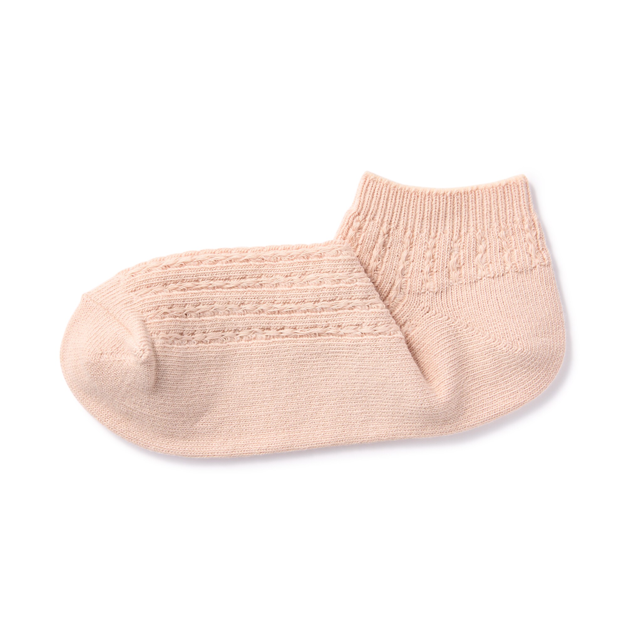 足なり直角　柄編みスニーカーイン（婦人・えらべる）