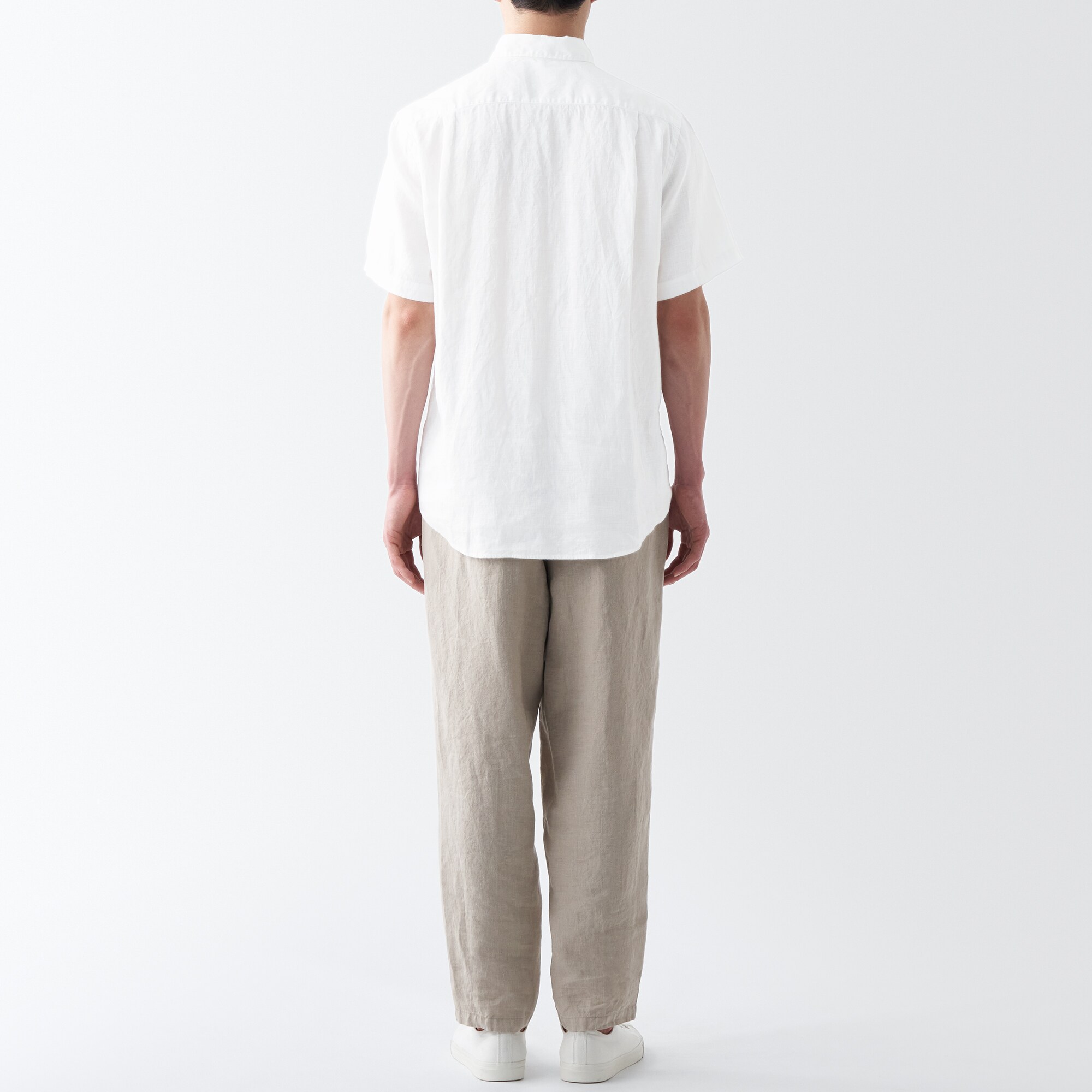 ヘンプ洗いざらし半袖シャツ