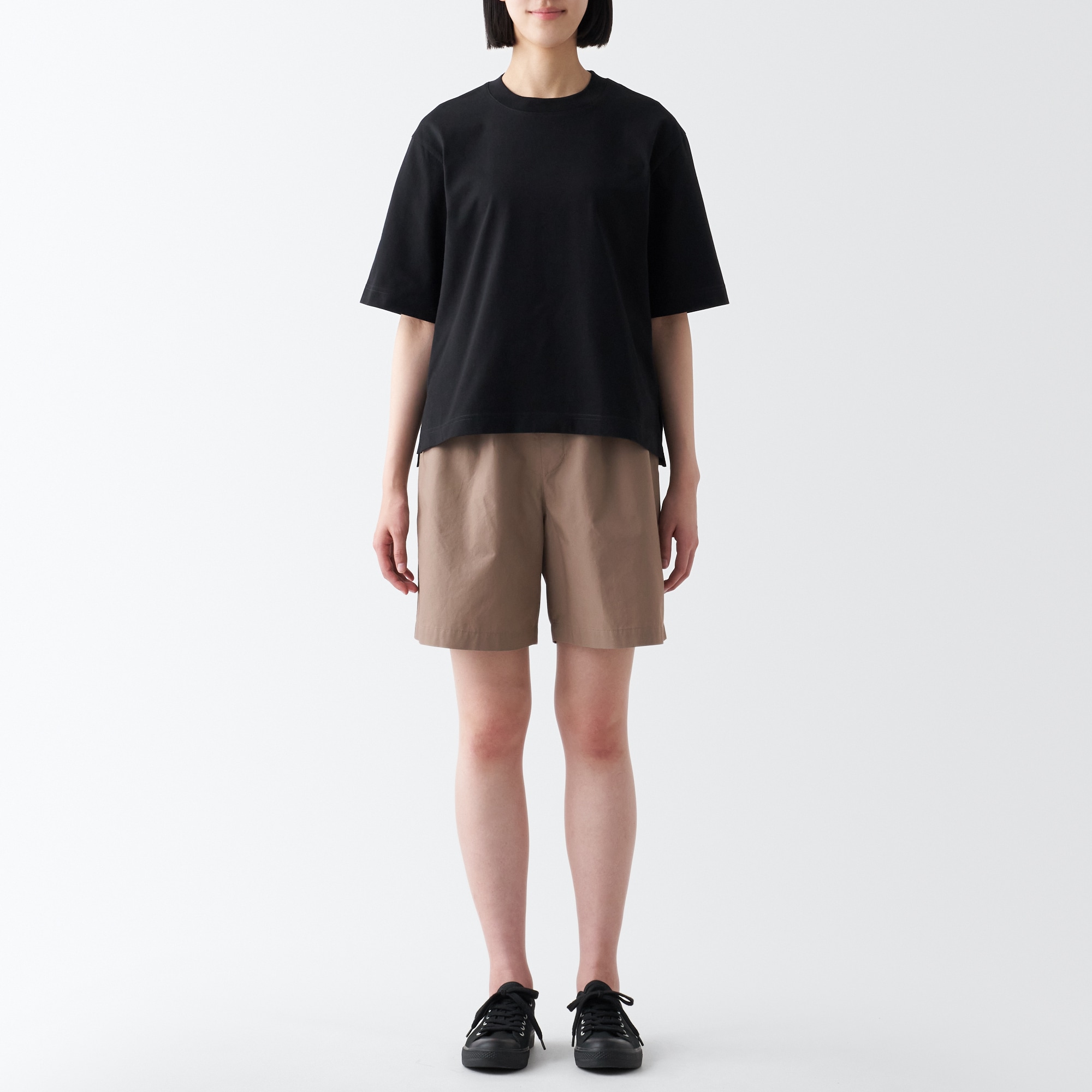 洗いざらしブロードショートパンツ