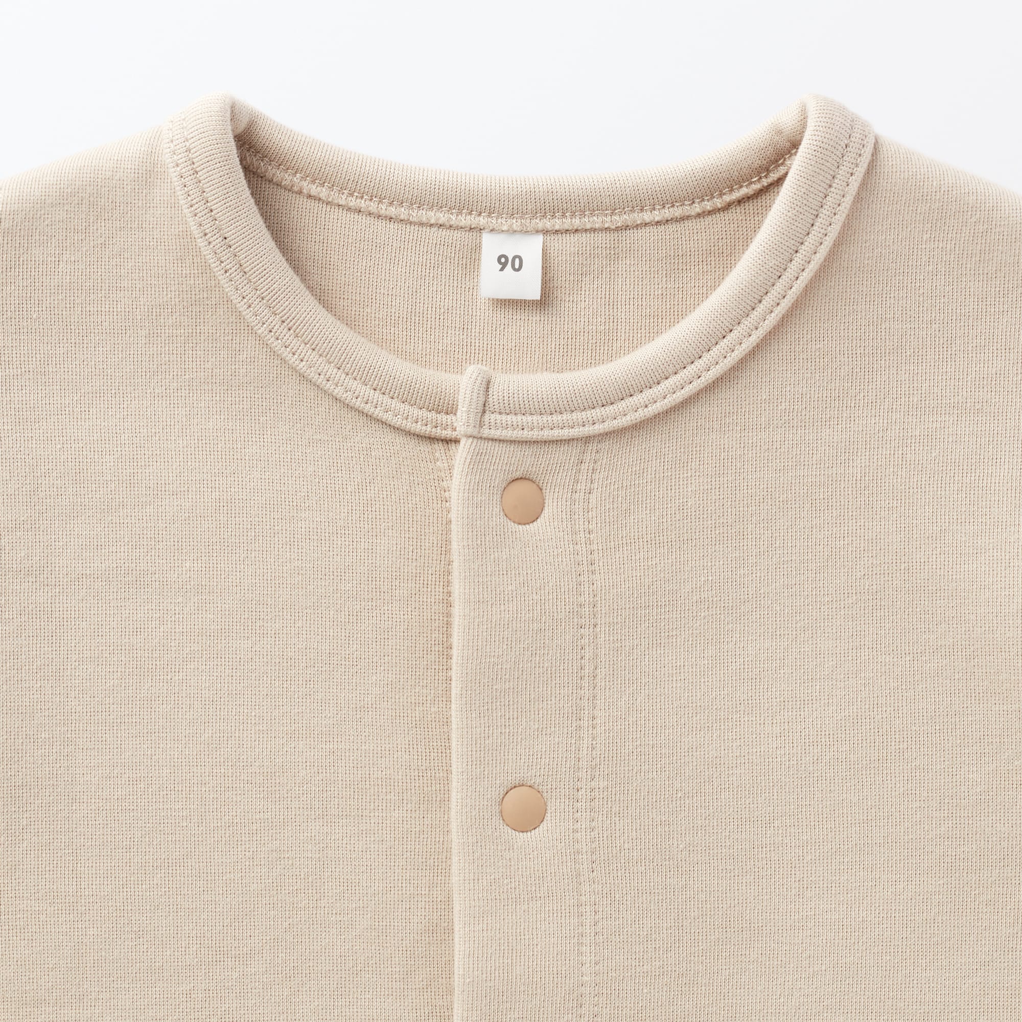 ベビー　二重編みスウェットスナップカーディガン