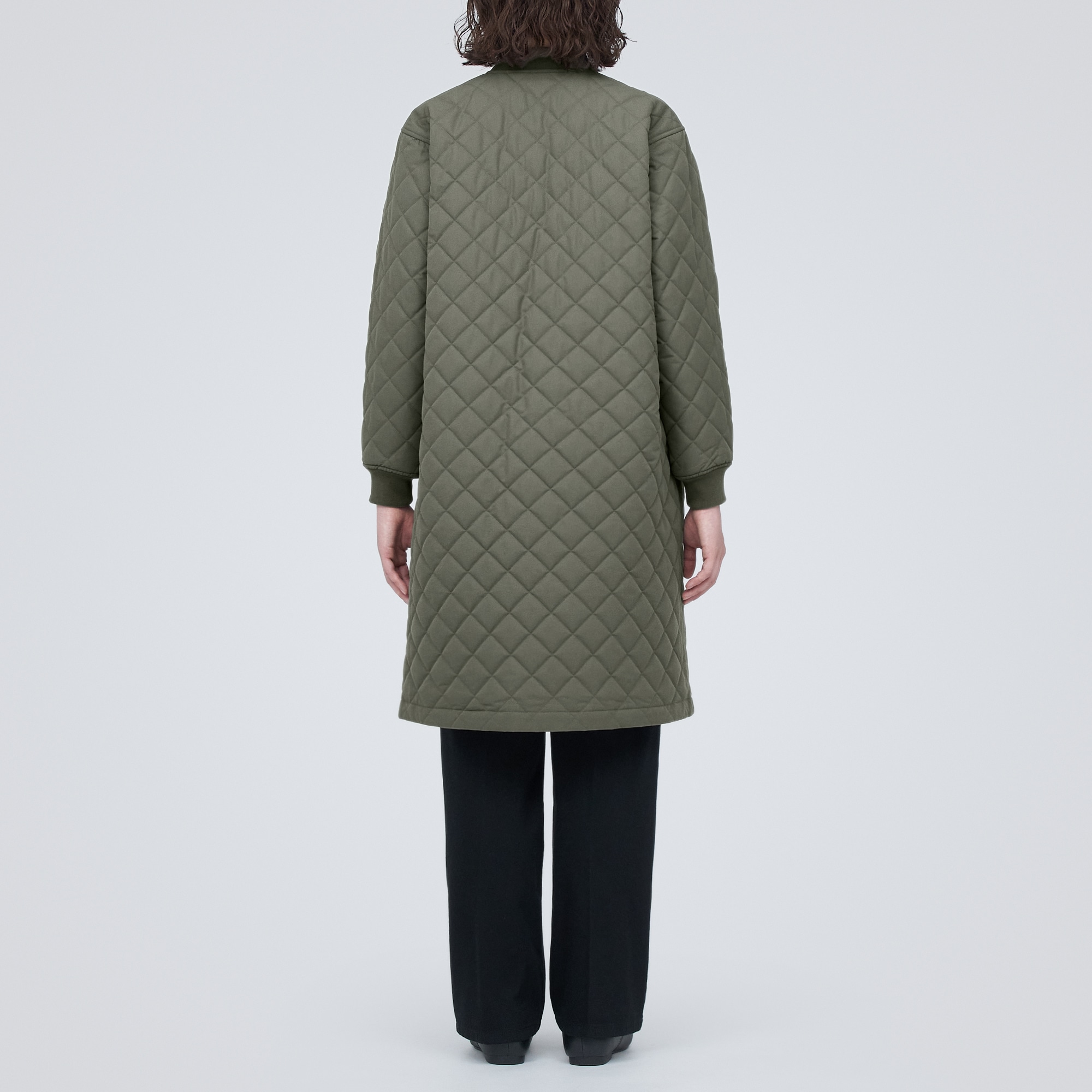 洗える　キルティングコート