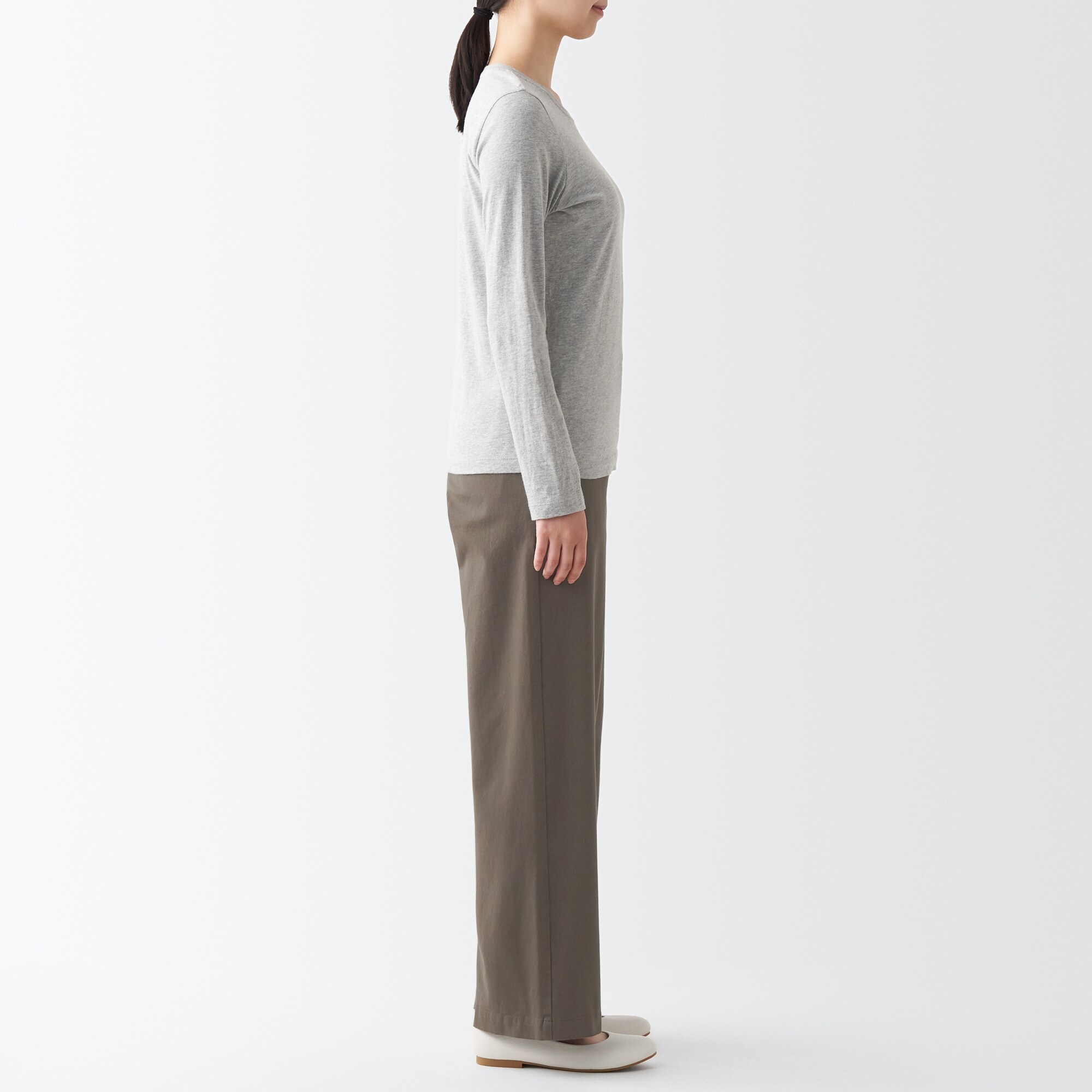 縦横ストレッチチノワイドパンツ（股下７３ｃｍ）新サイズ対応