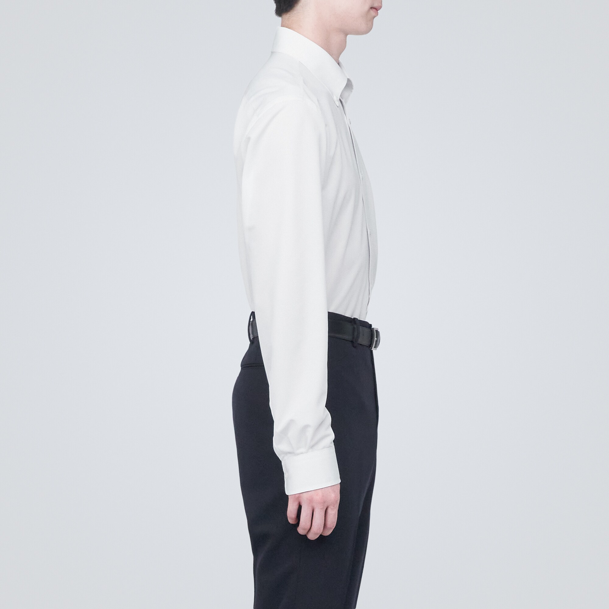 ノンアイロンジャージーボタンダウン長袖シャツ