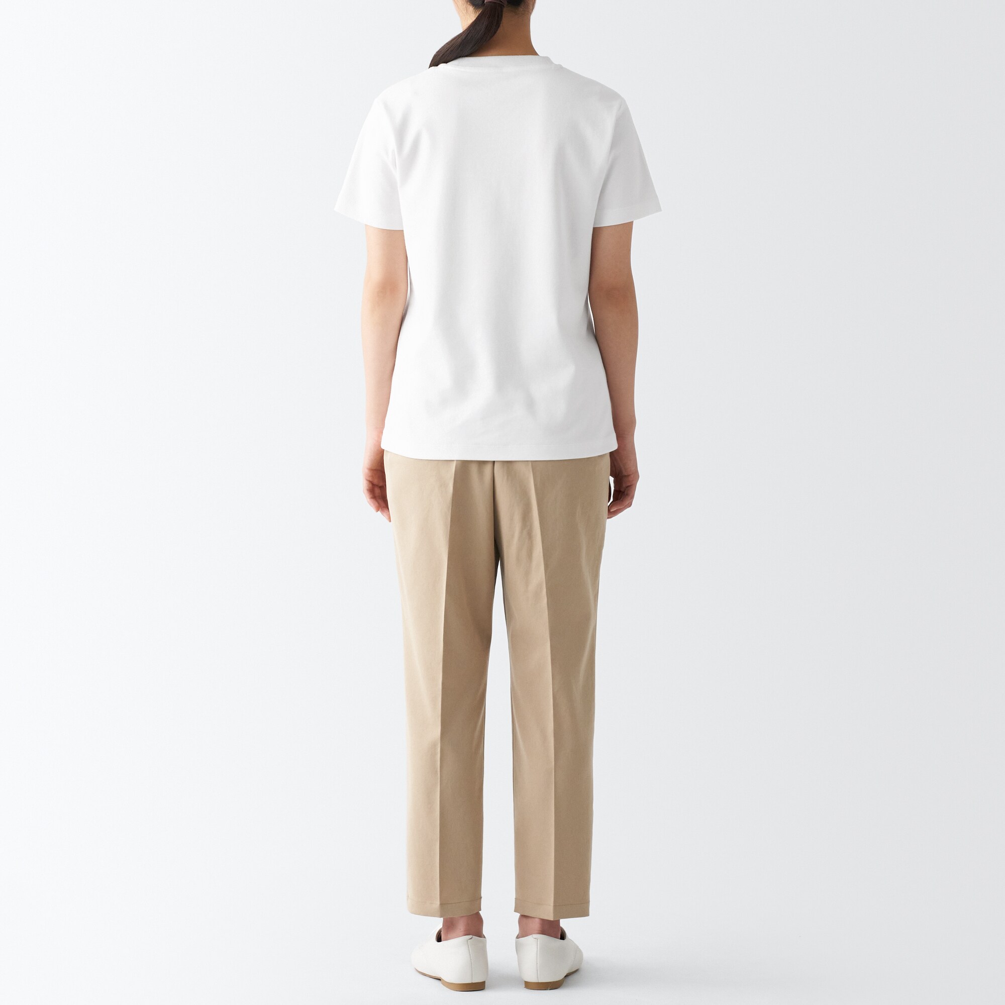 スムース編みクルーネック半袖Ｔシャツ