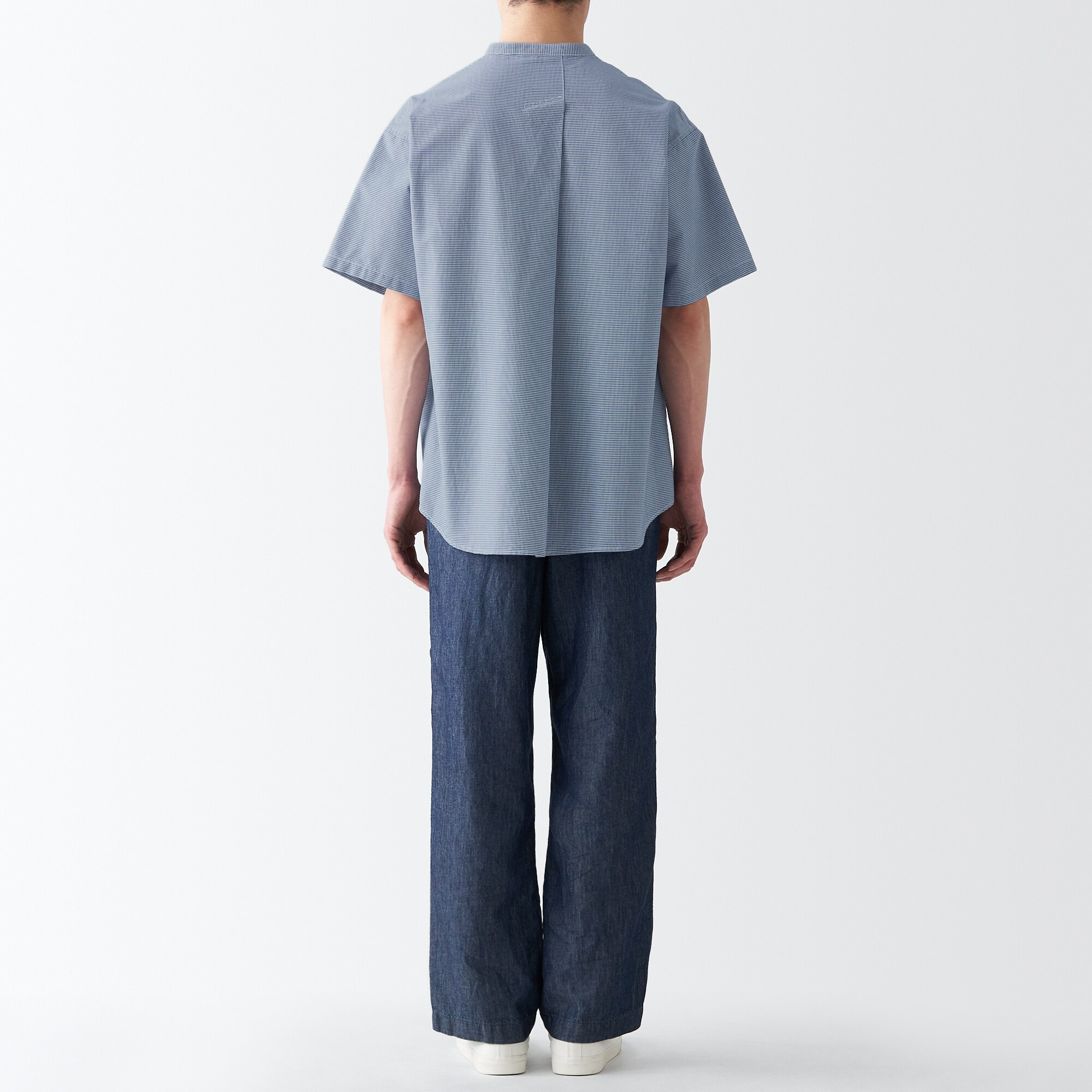 和紙混スタンドカラーシャツ（紳士）