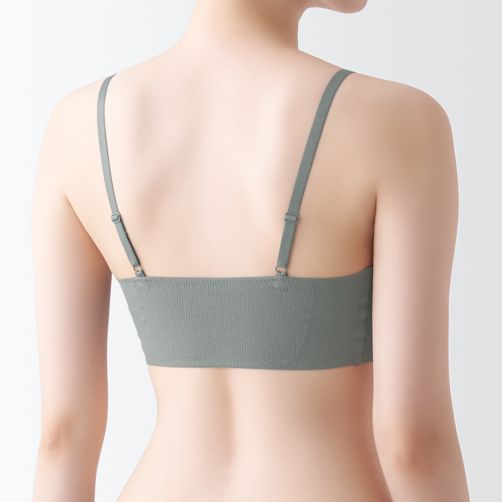 肌あたりがやさしいリブブラジャー