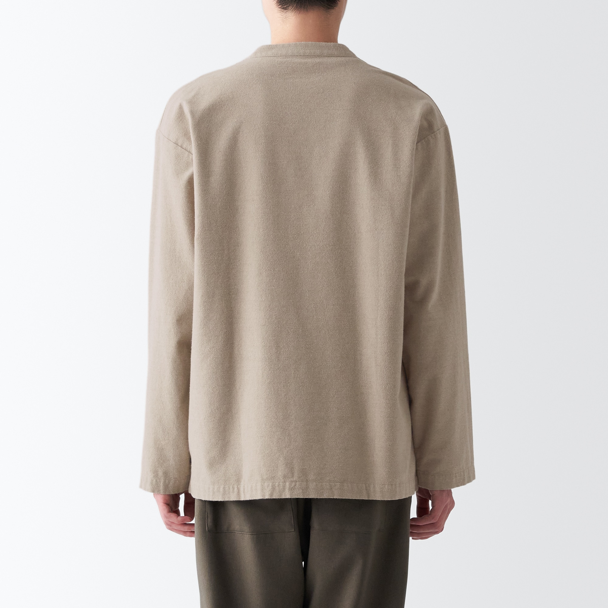 両面起毛フランネルカーディガン