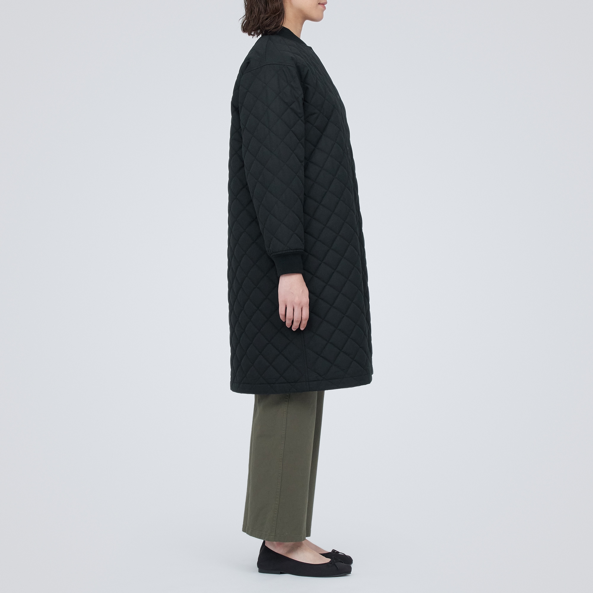 洗える　キルティングコート