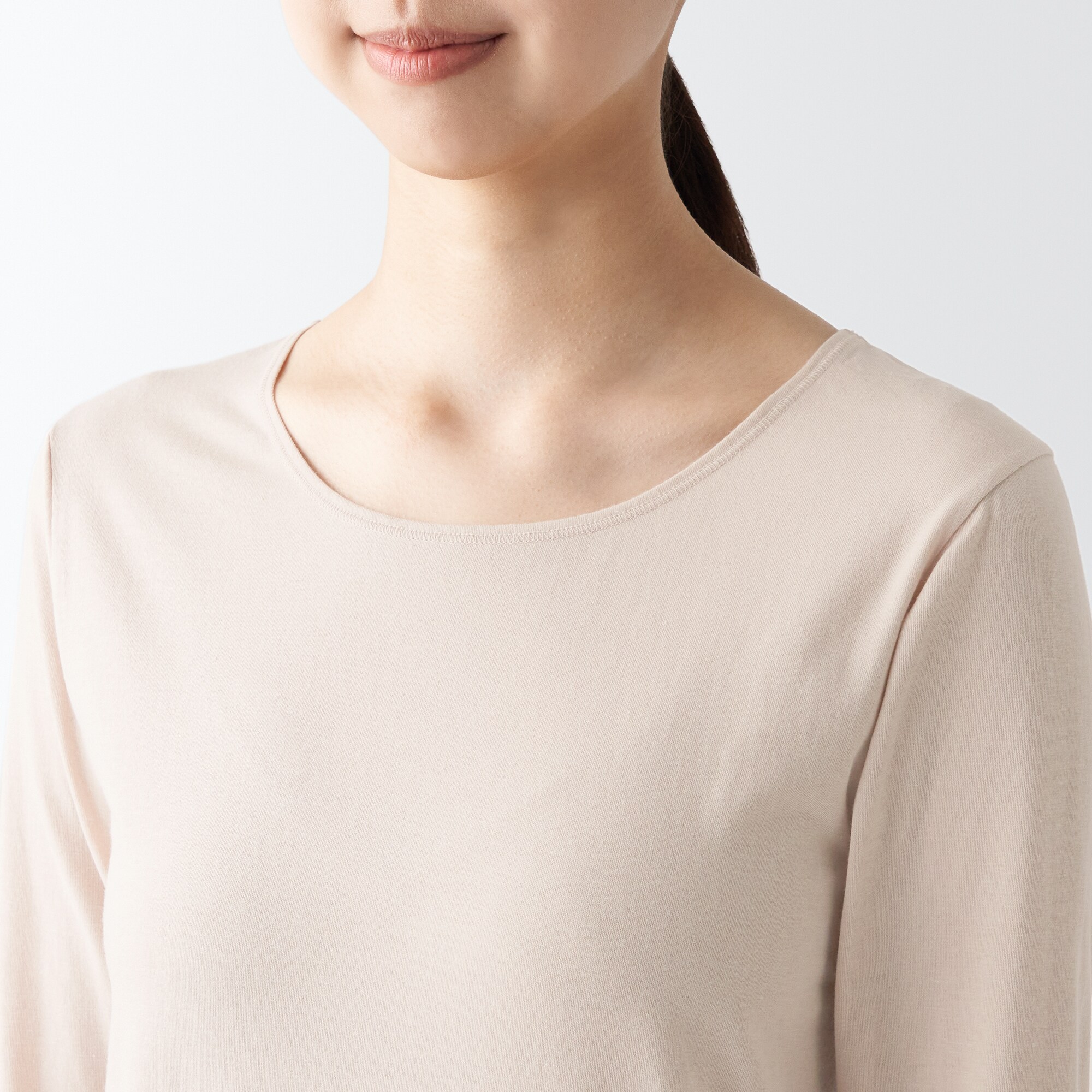 あったか綿　クルーネック長袖Ｔシャツ