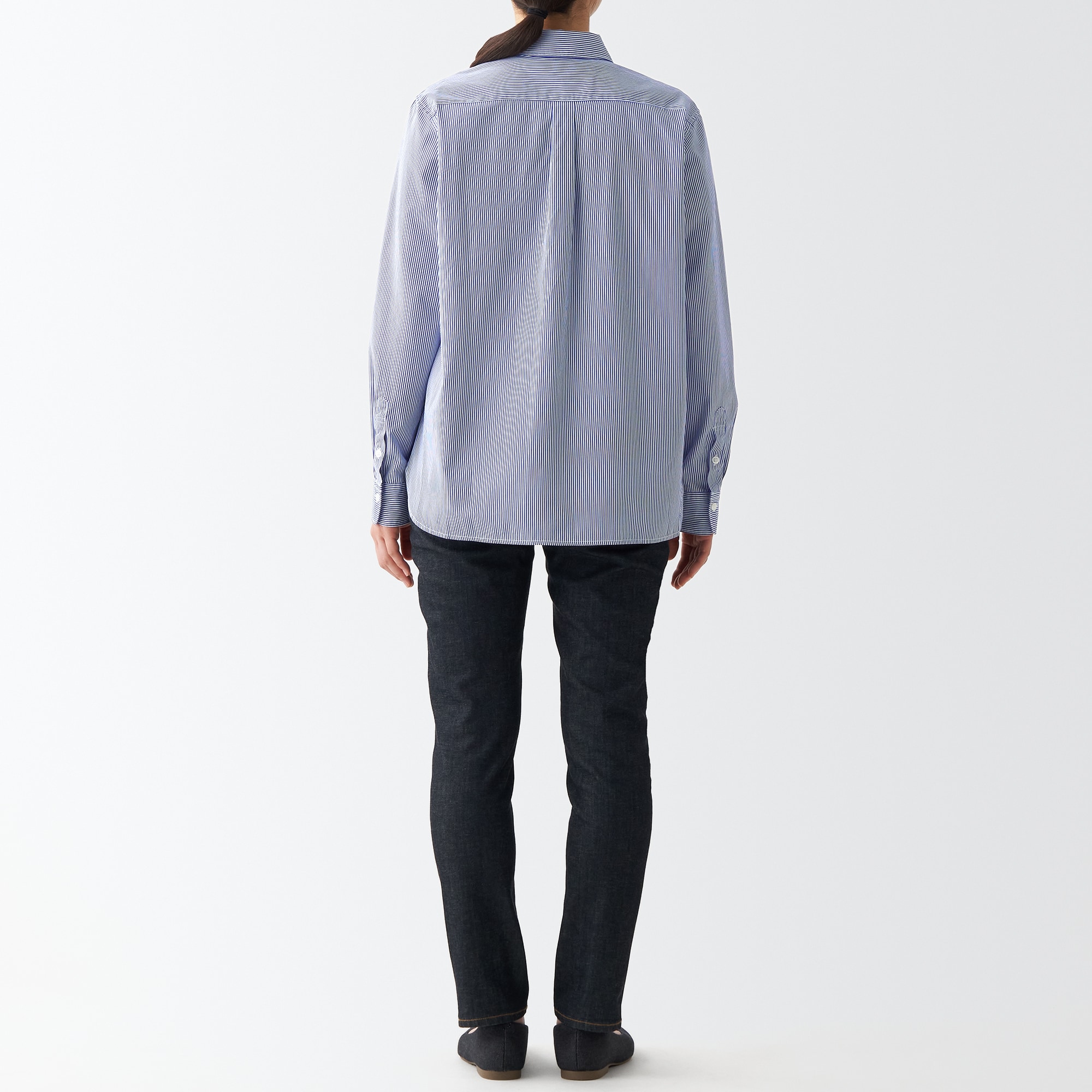 洗いざらしブロードレギュラーカラーシャツ