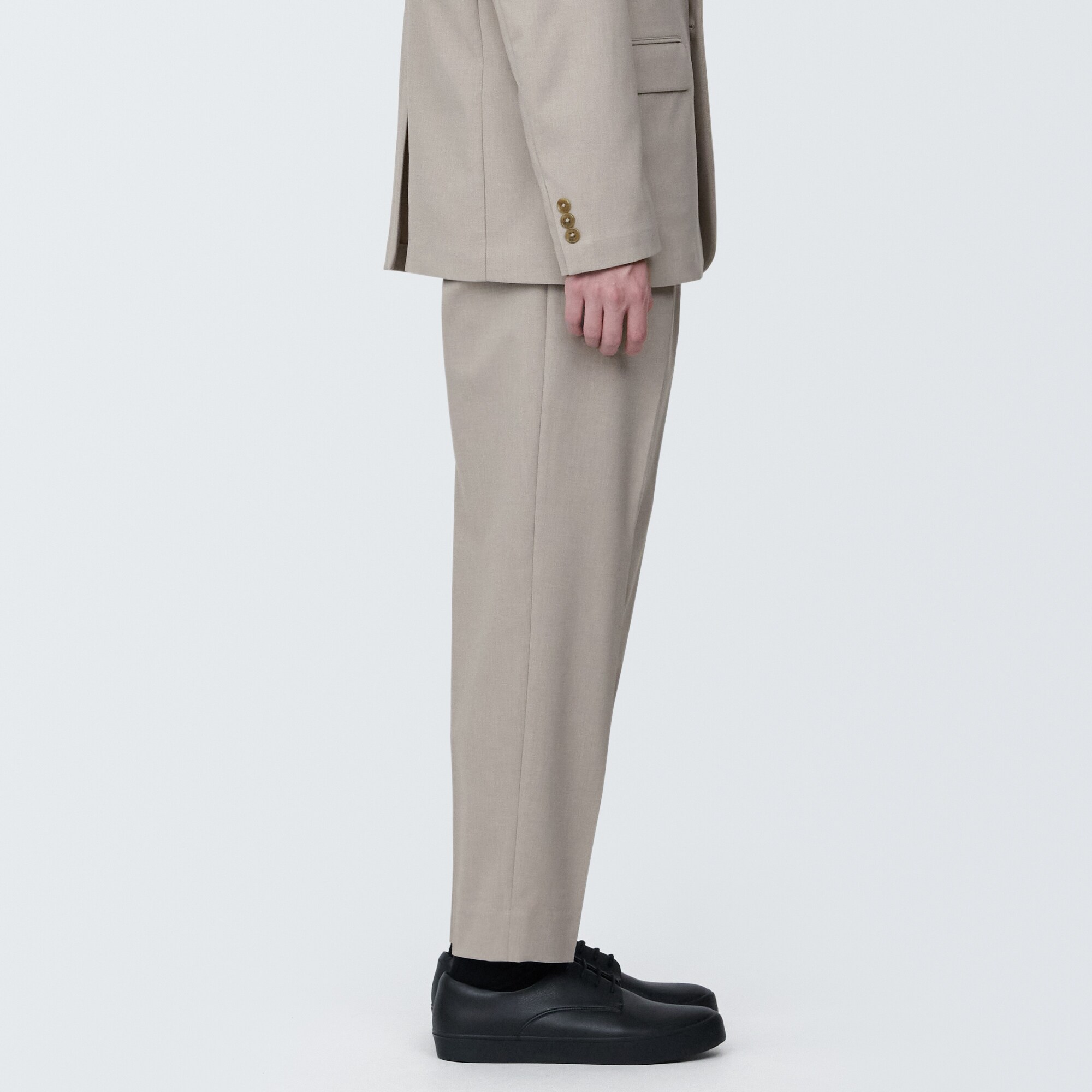 紳士　シワになりにくいストレッチワンタックパンツ